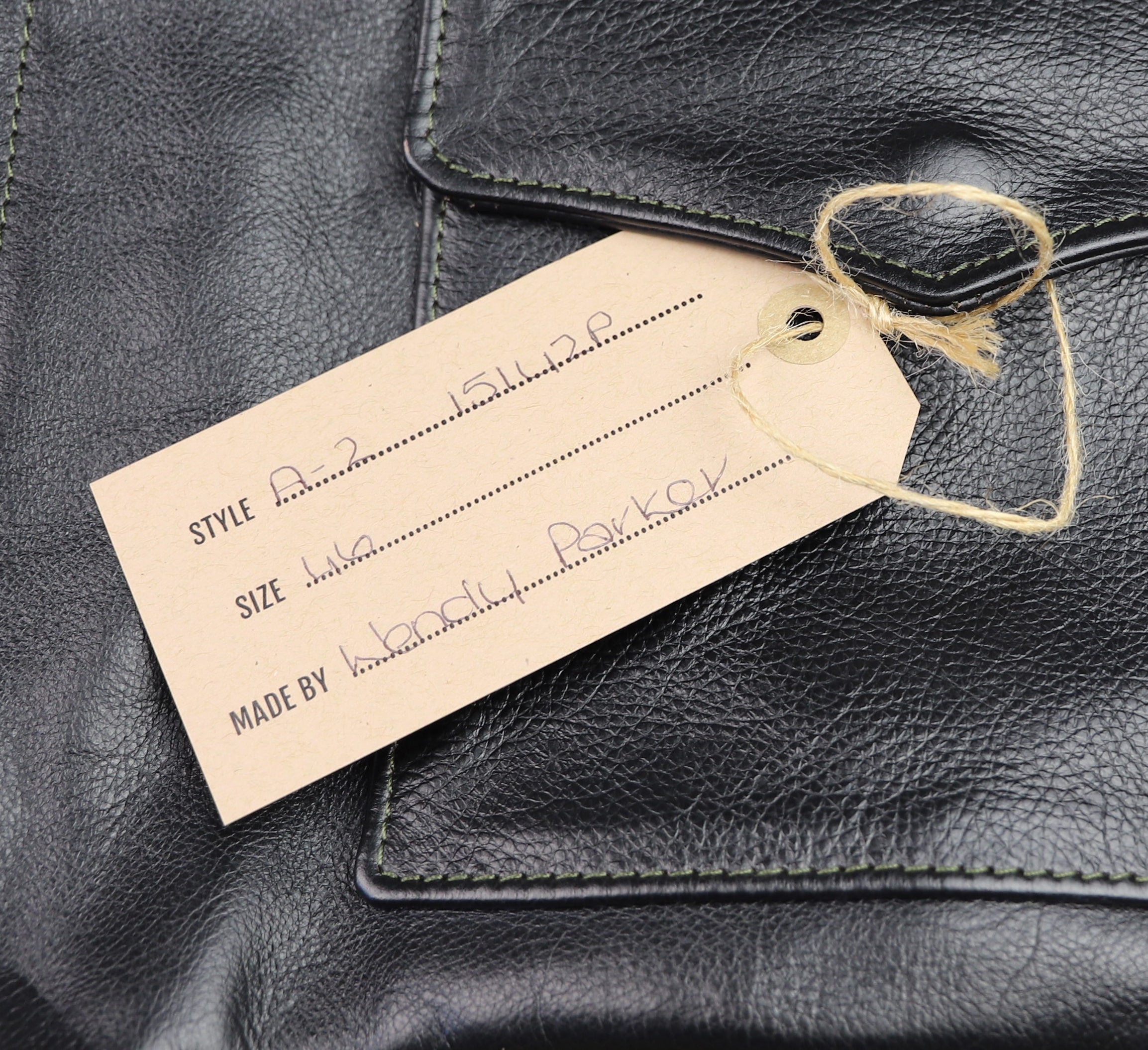 Aero A-2 Military Flight Jacket, size 46, Blackened Brown Vicenza Horsehide