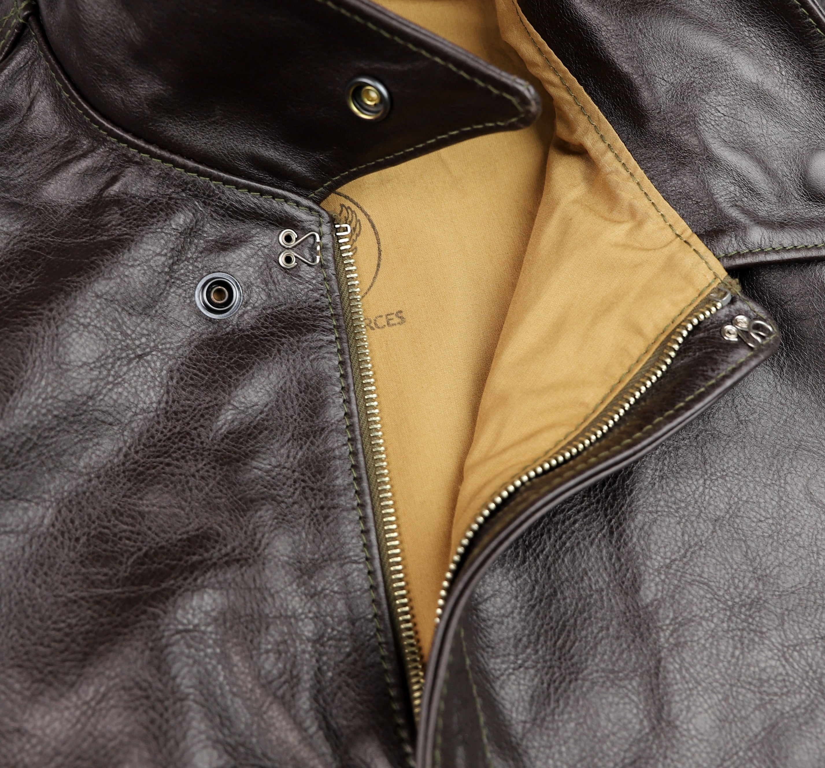Aero A-2 Military Flight Jacket, size 50, Dark Seal Vicenza Horsehide