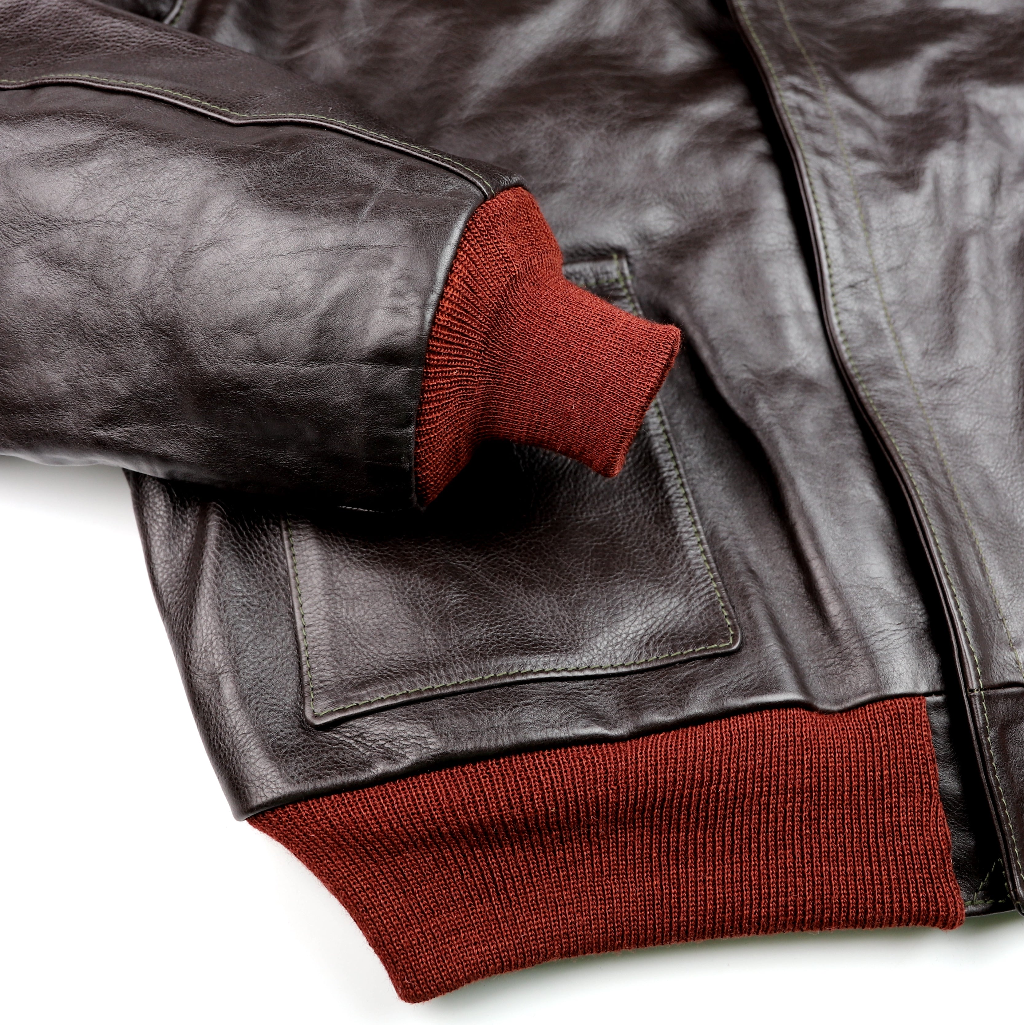 Aero A-2 Military Flight Jacket, size 50, Dark Seal Vicenza Horsehide