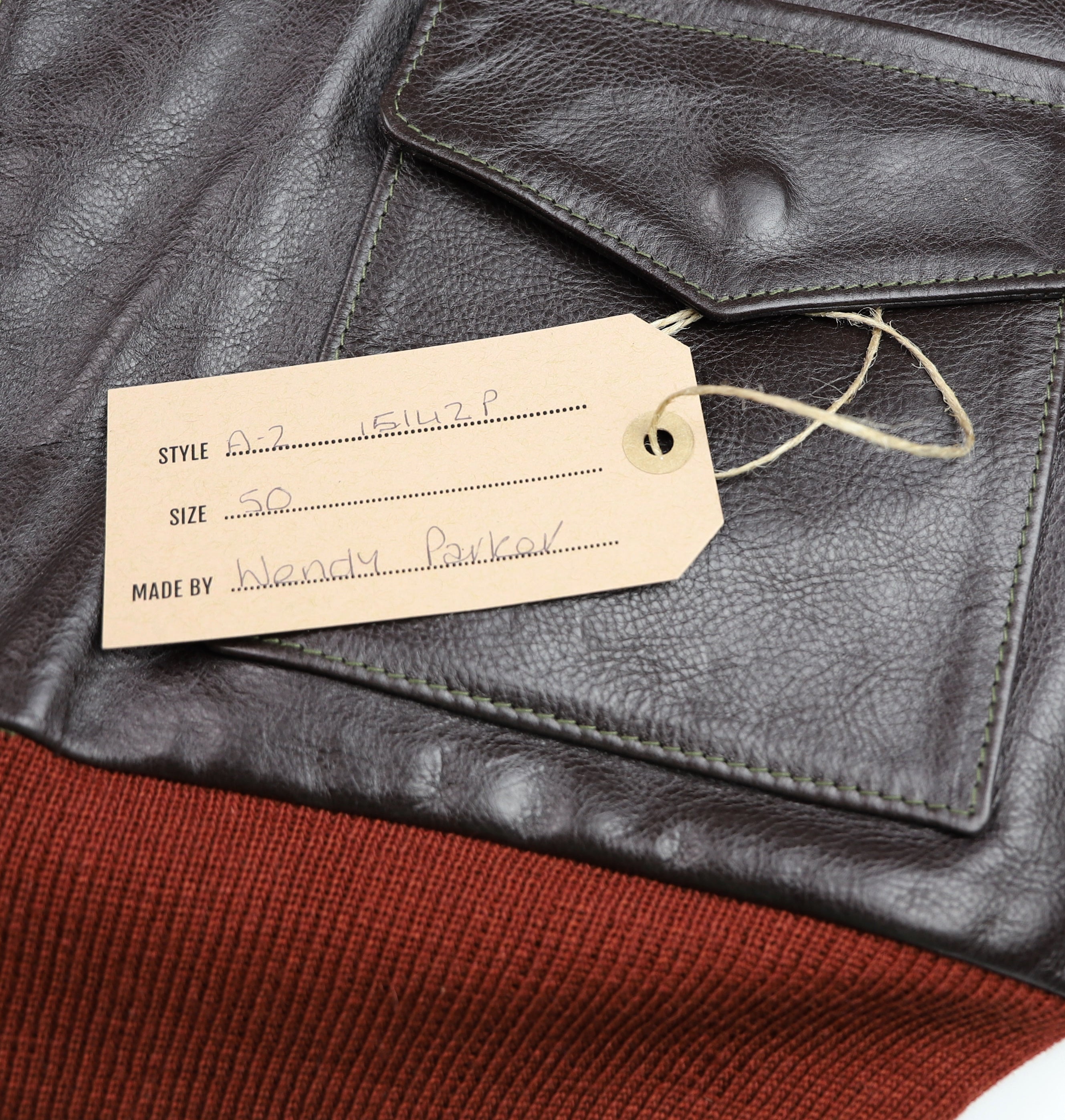 Aero A-2 Military Flight Jacket, size 50, Dark Seal Vicenza Horsehide