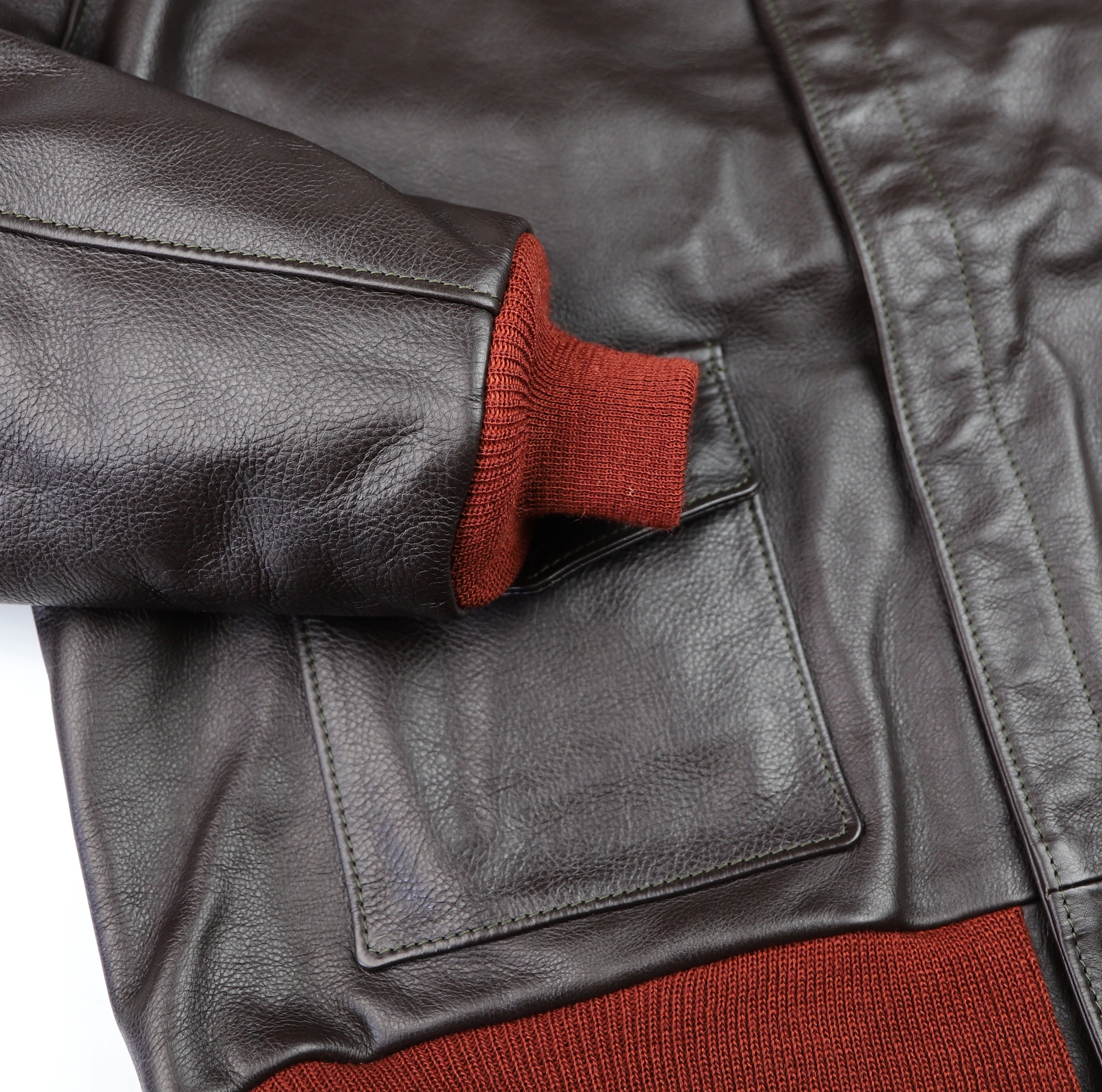 Aero A-2 Military Flight Jacket, size 48, Dark Seal Vicenza Horsehide