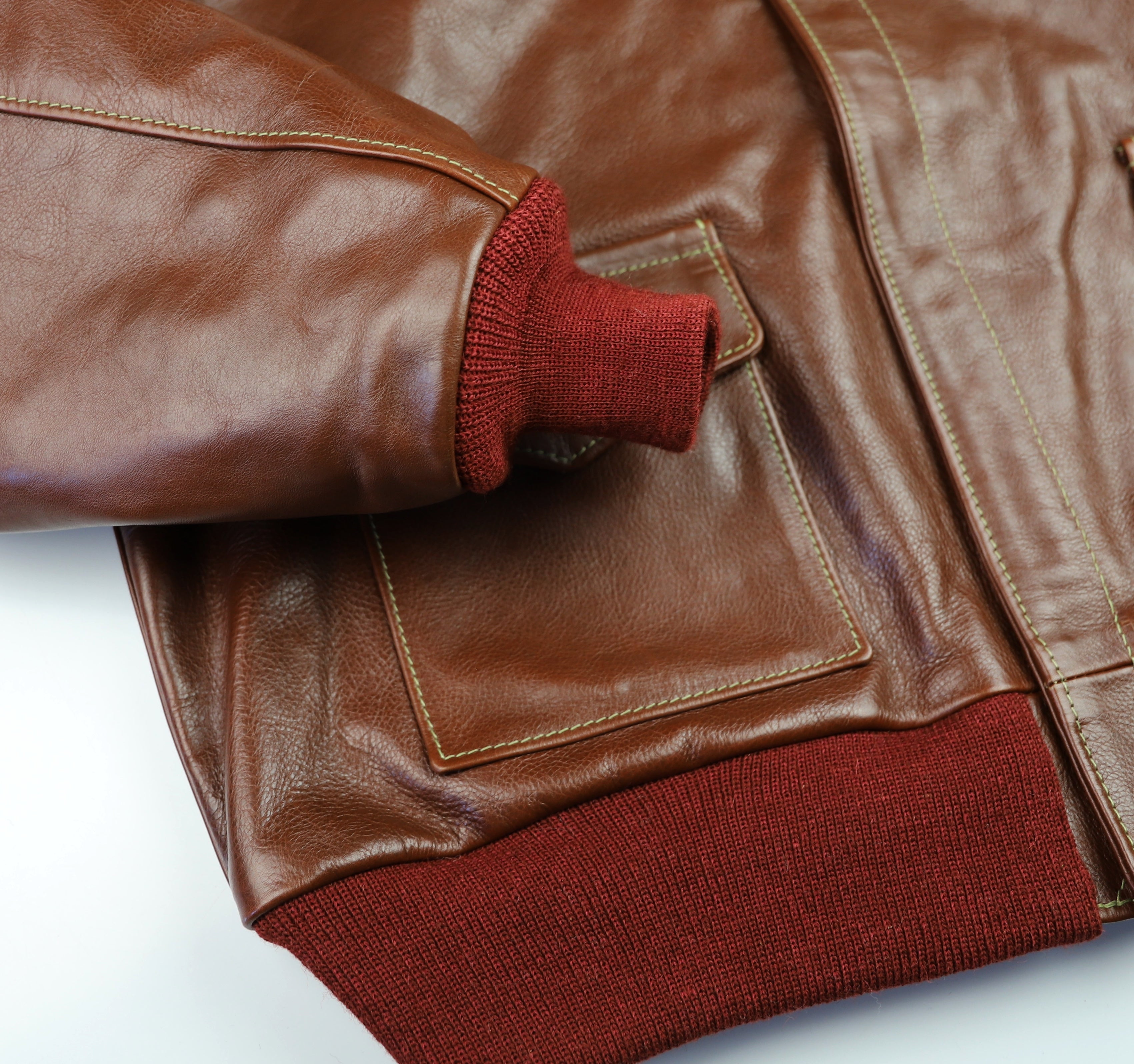 Aero A-2 Military Flight Jacket, size 48, Russet Vicenza Horsehide