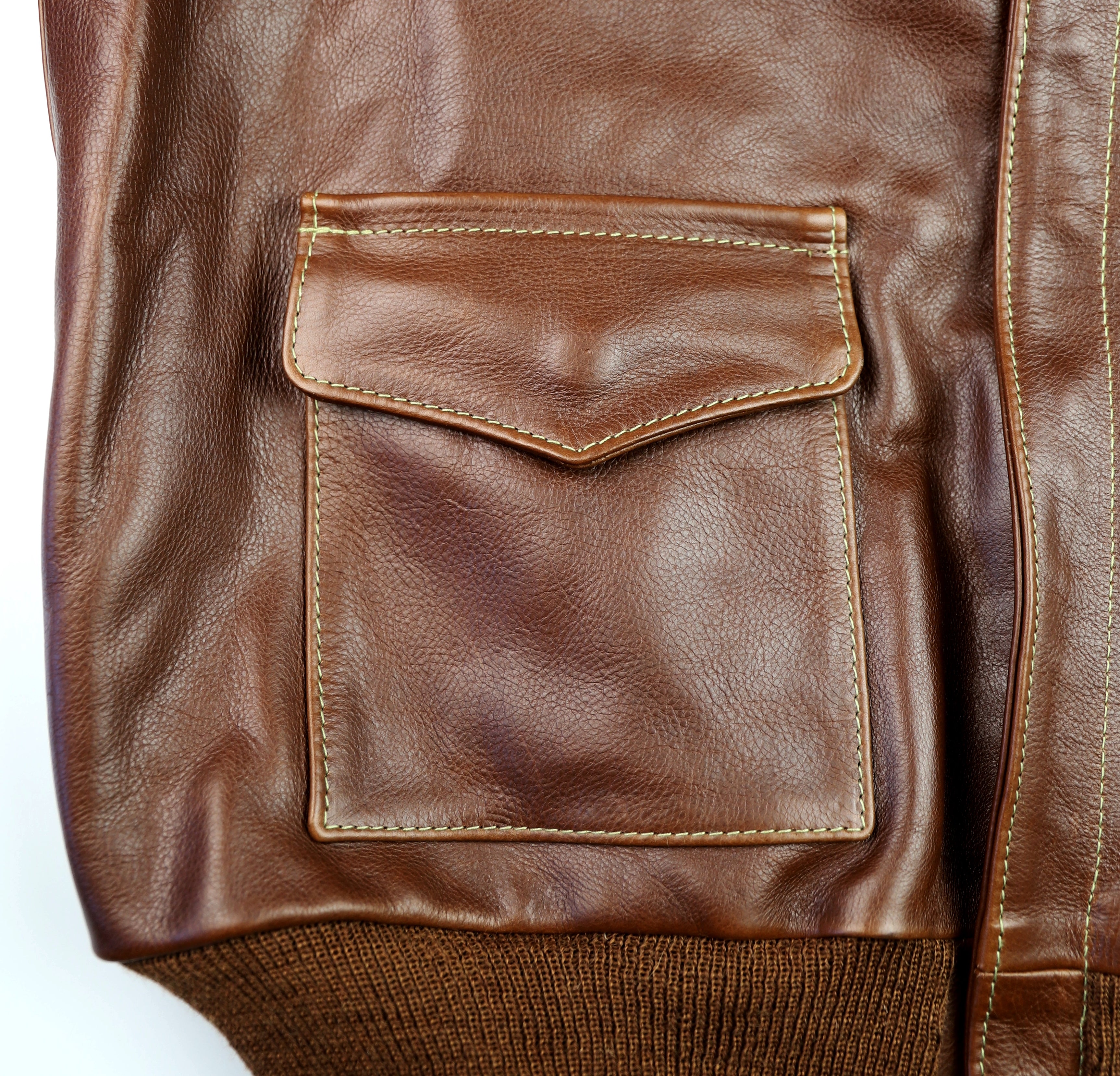 Aero A-2 Military Flight Jacket, size 48, Russet Vicenza Horsehide