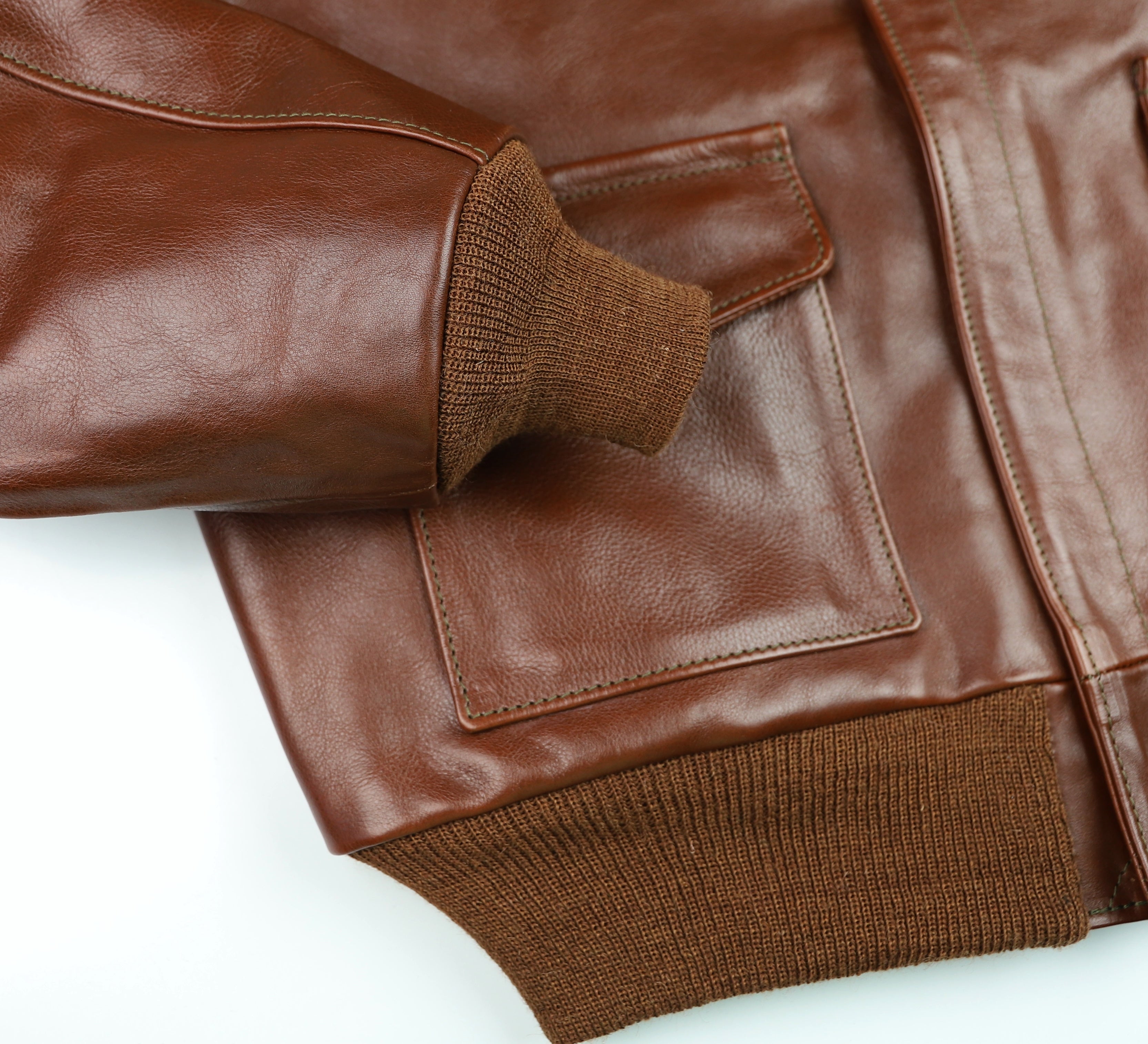 Aero A-2 Military Flight Jacket, size 44, Russet Vicenza Horsehide