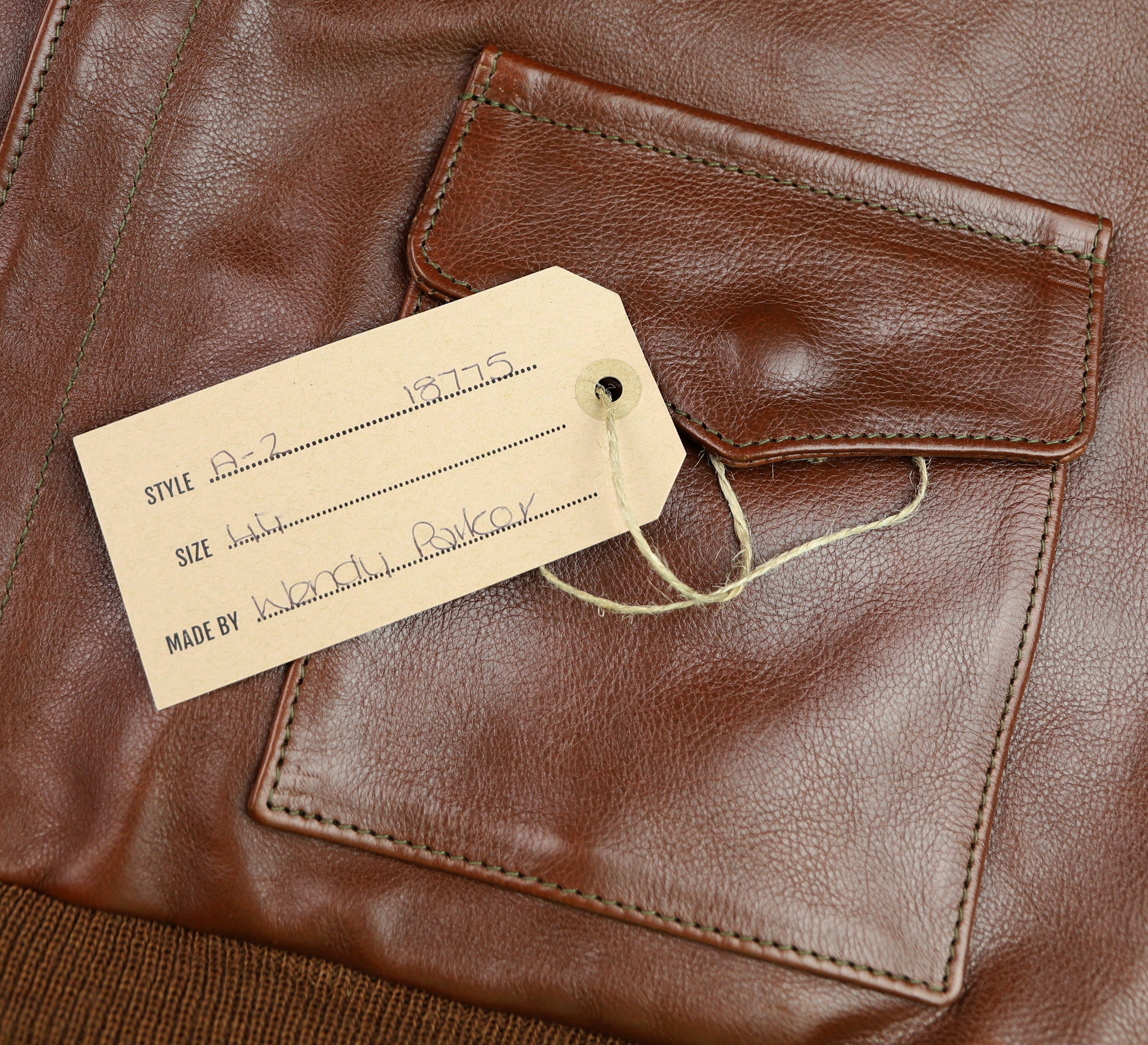 Aero A-2 Military Flight Jacket, size 44, Russet Vicenza Horsehide