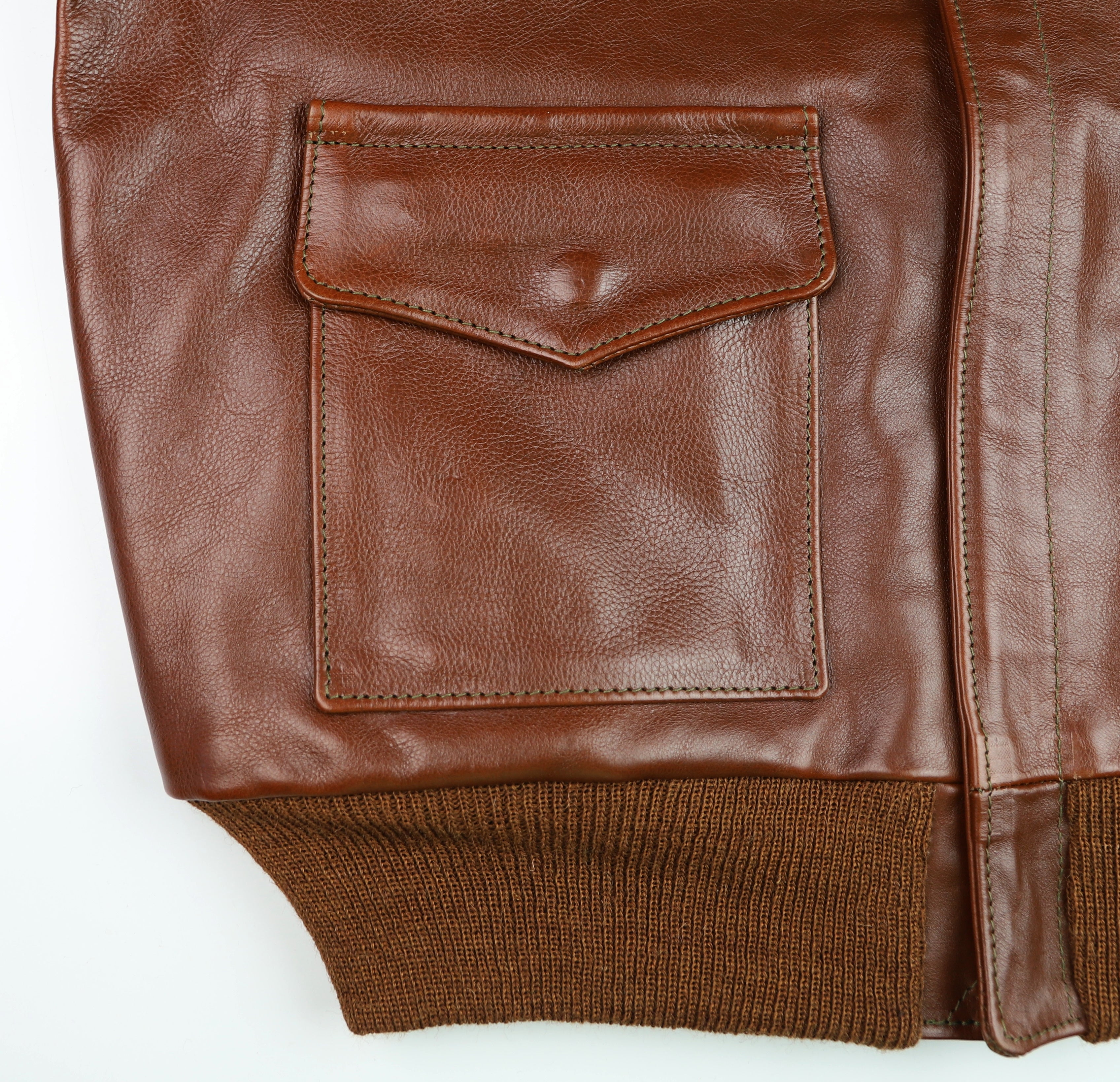 Aero A-2 Military Flight Jacket, size 44, Russet Vicenza Horsehide
