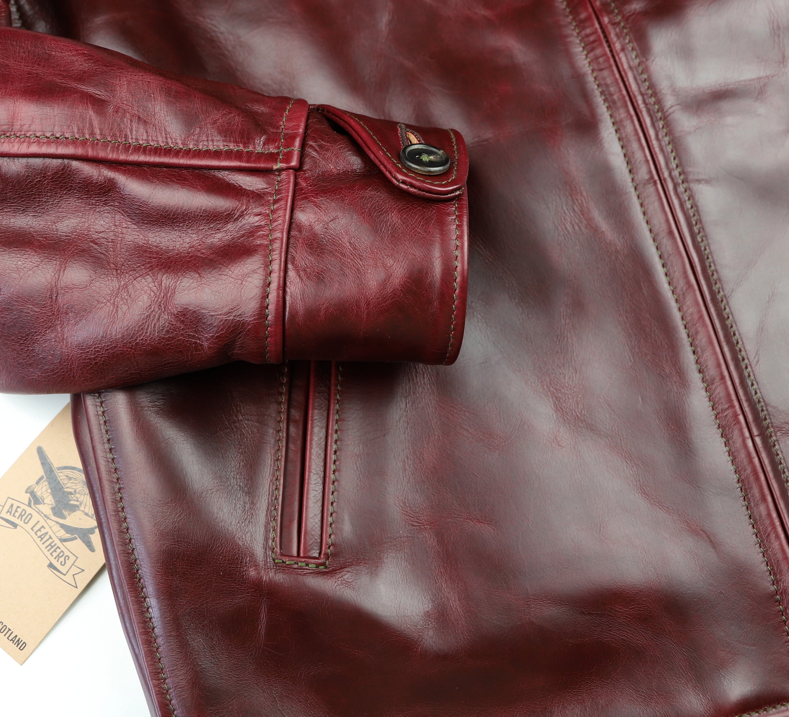 Aero 1930s Half Belt, size 44, Cordovan CXL Steerhide