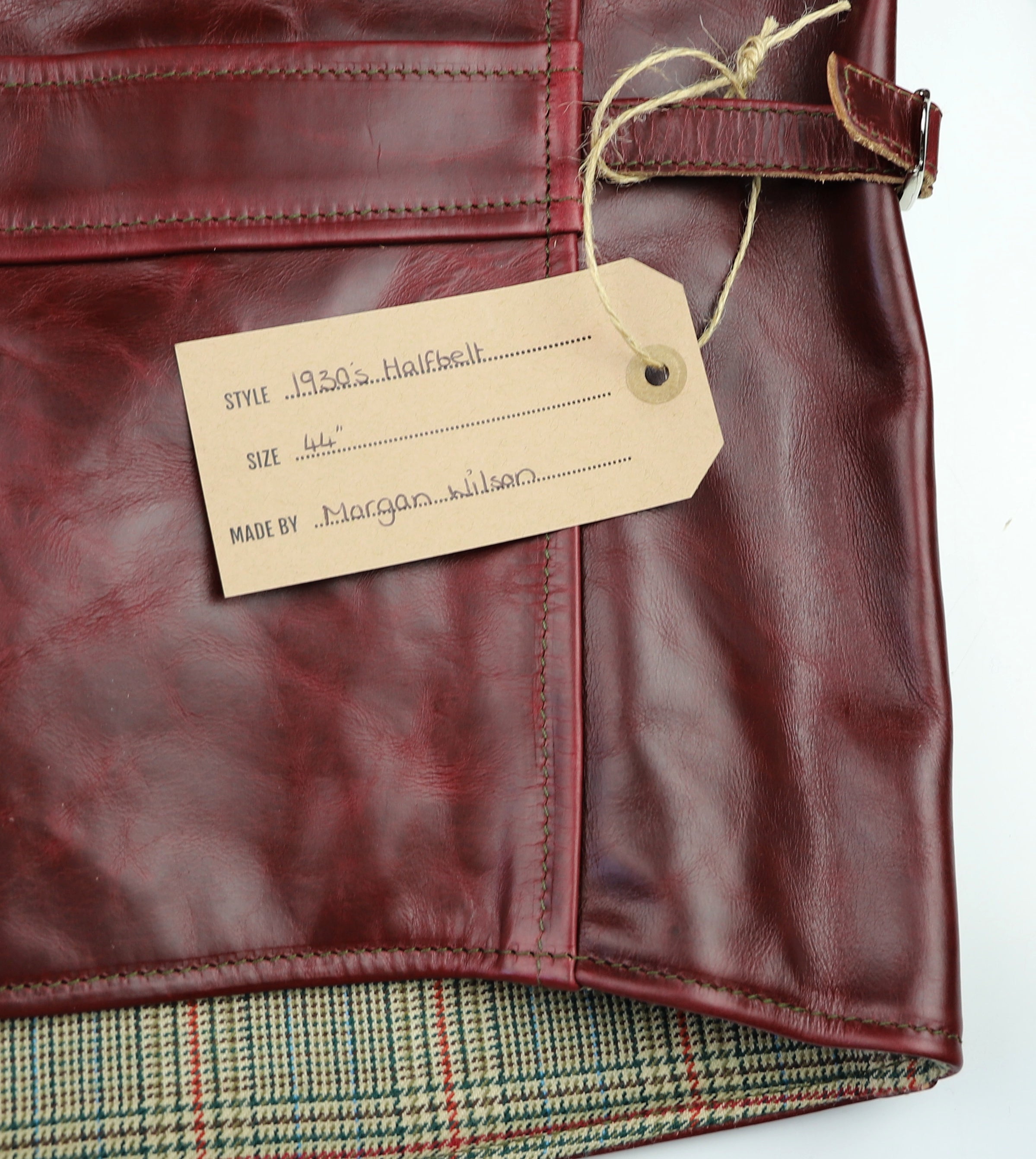 Aero 1930s Half Belt, size 44, Cordovan CXL Steerhide
