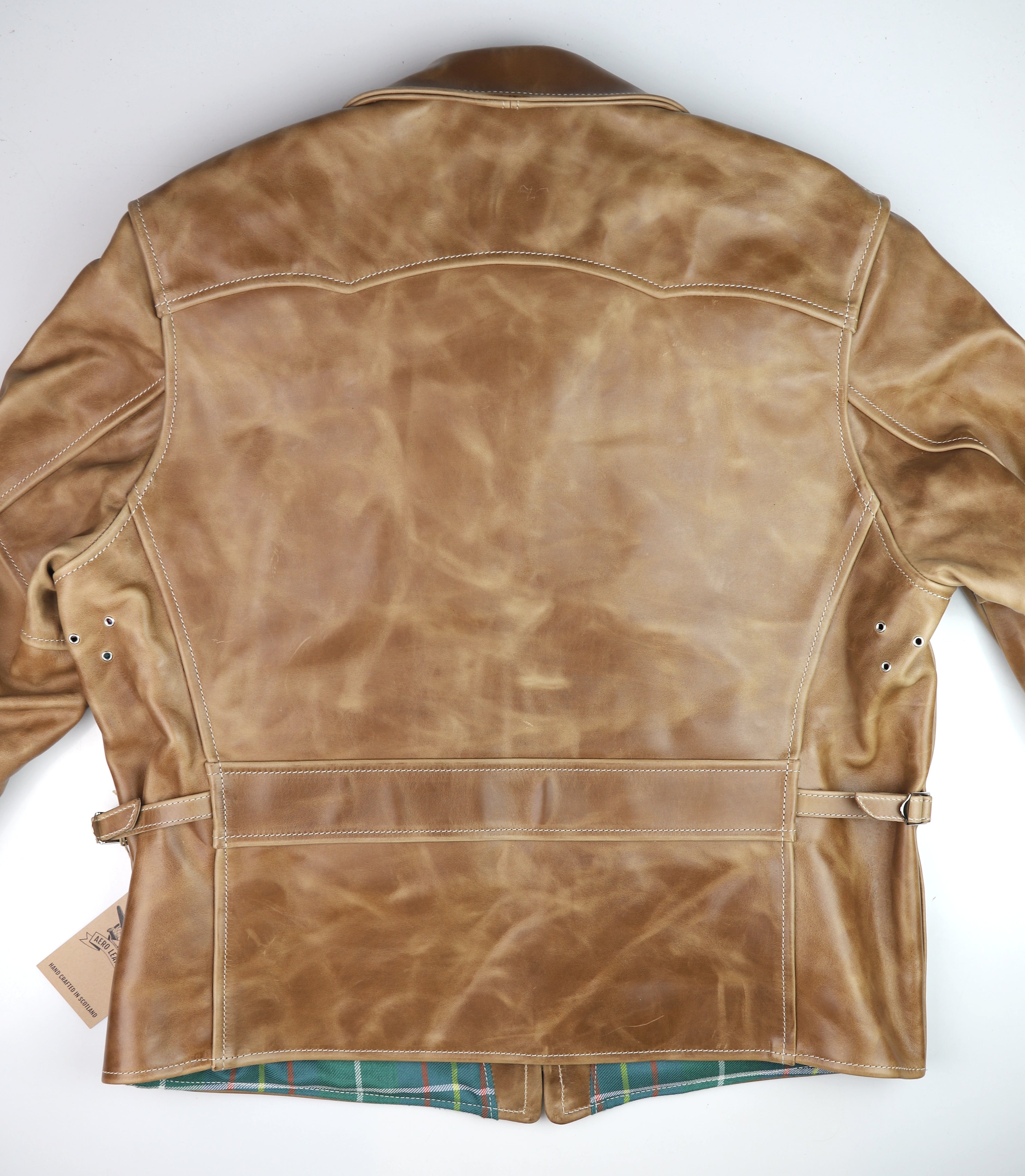 Aero 1930s Half Belt. size 46, Natural CXL Horsehide