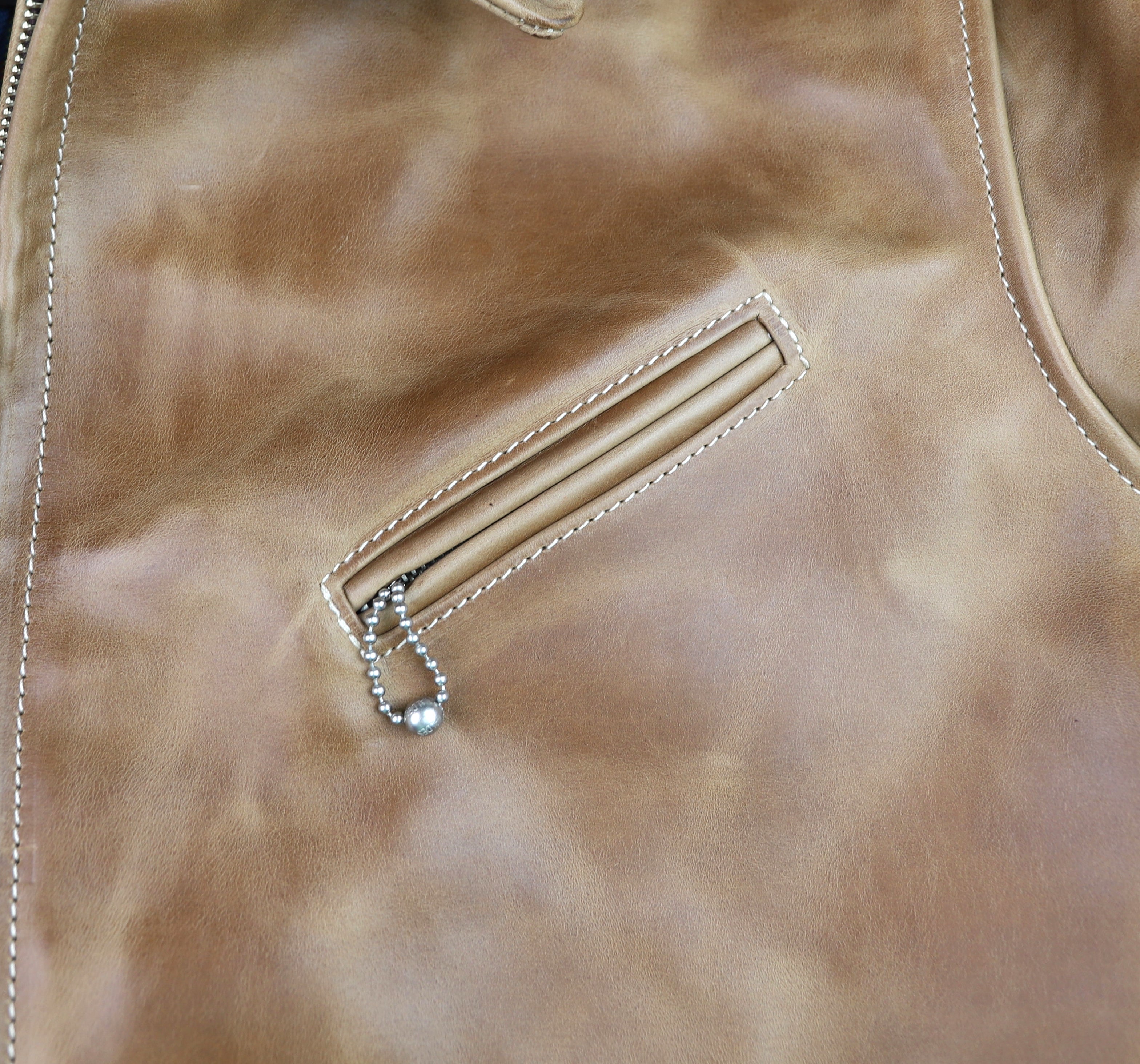 Aero 1930s Half Belt. size 46, Natural CXL Horsehide