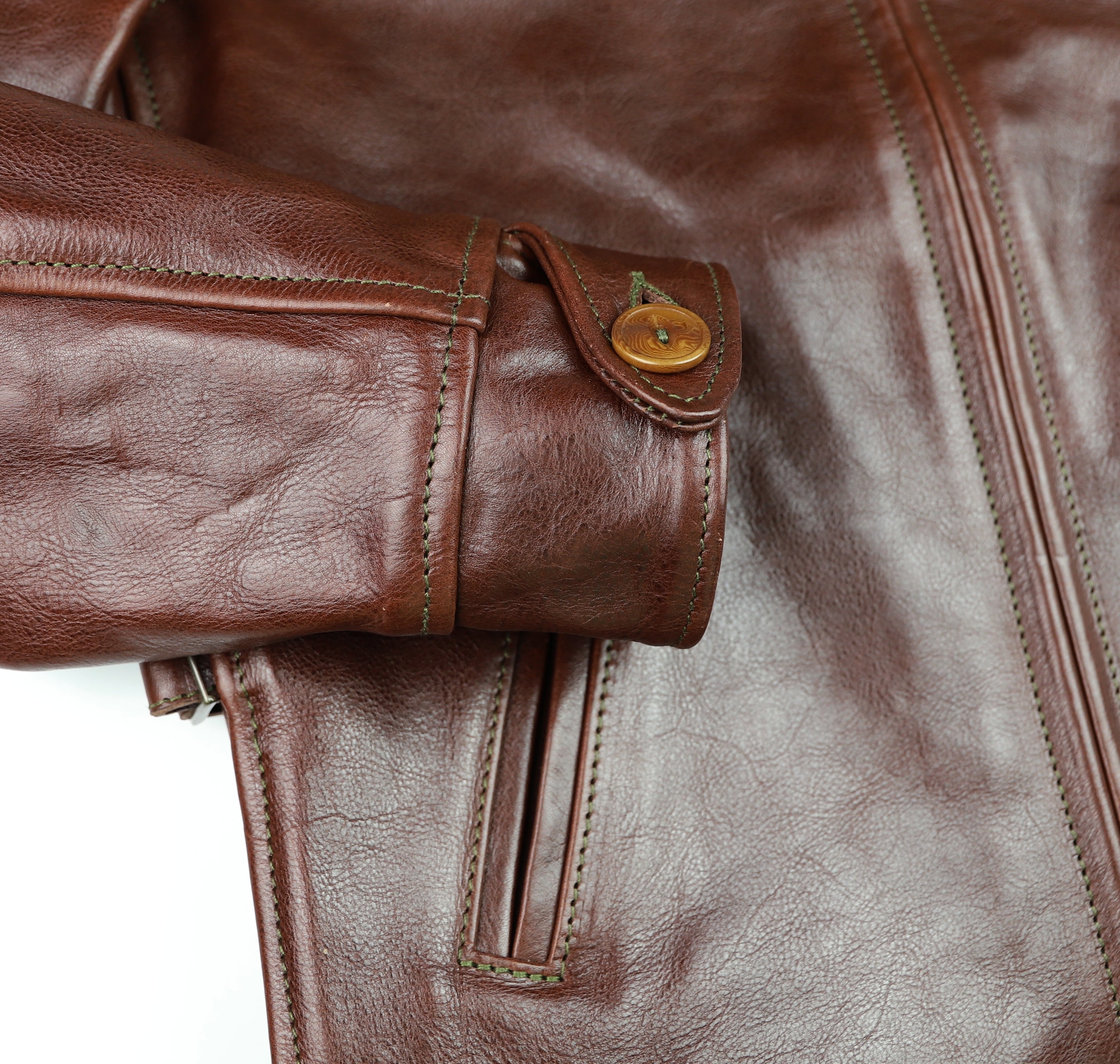 Aero 1930s Half Belt, size 36, Tobacco Badalassi Cowhide