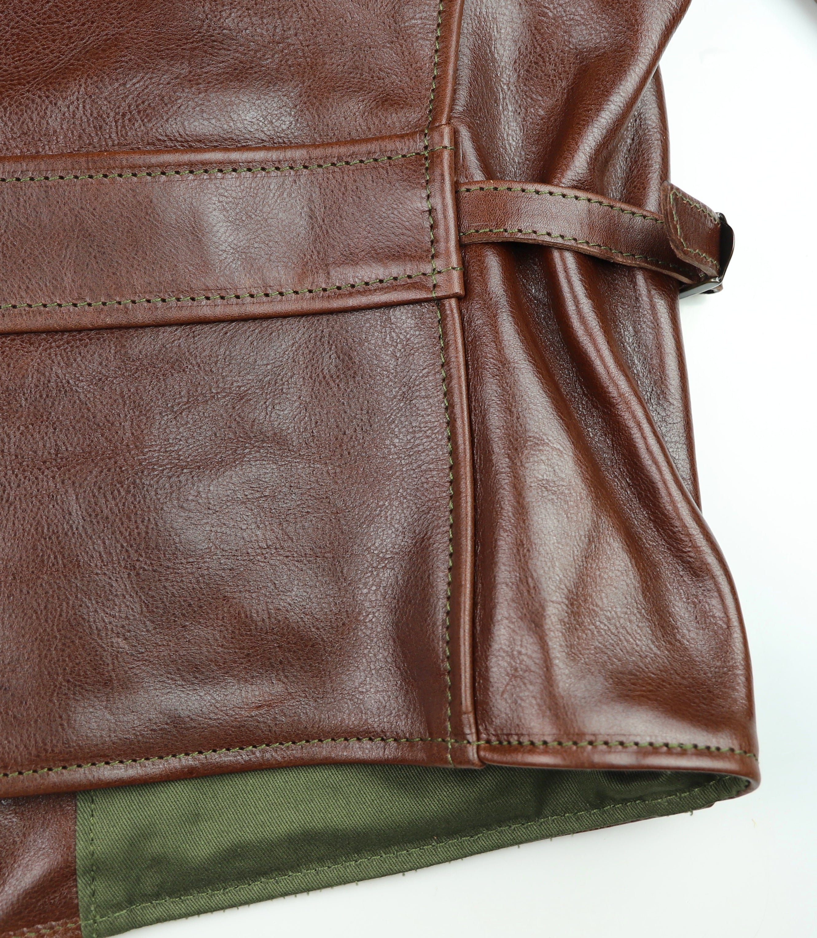 Aero 1930s Half Belt, size 36, Tobacco Badalassi Cowhide