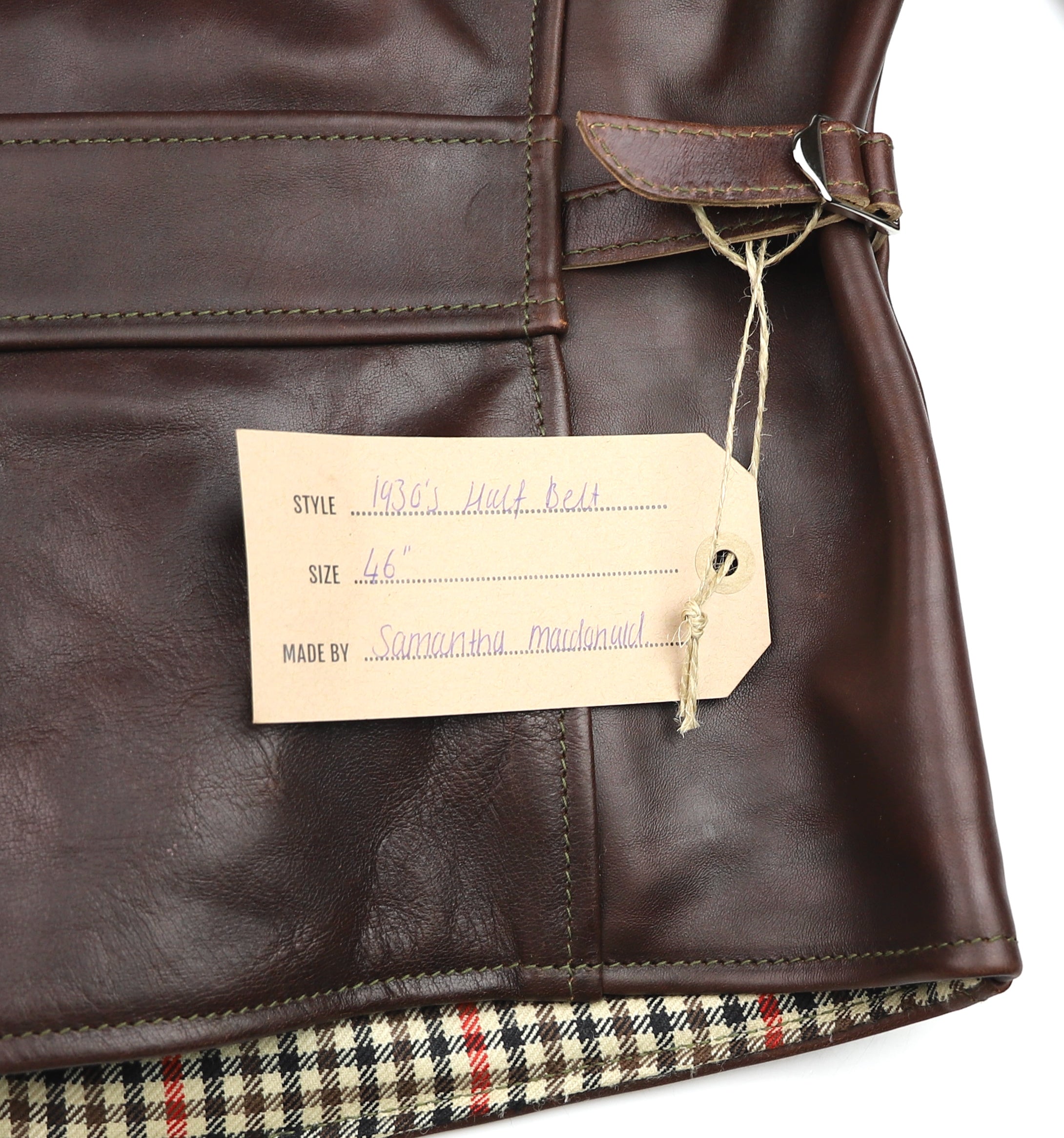 Aero 1930s Half Belt size 46 Tumbled Brown CXL FQHH