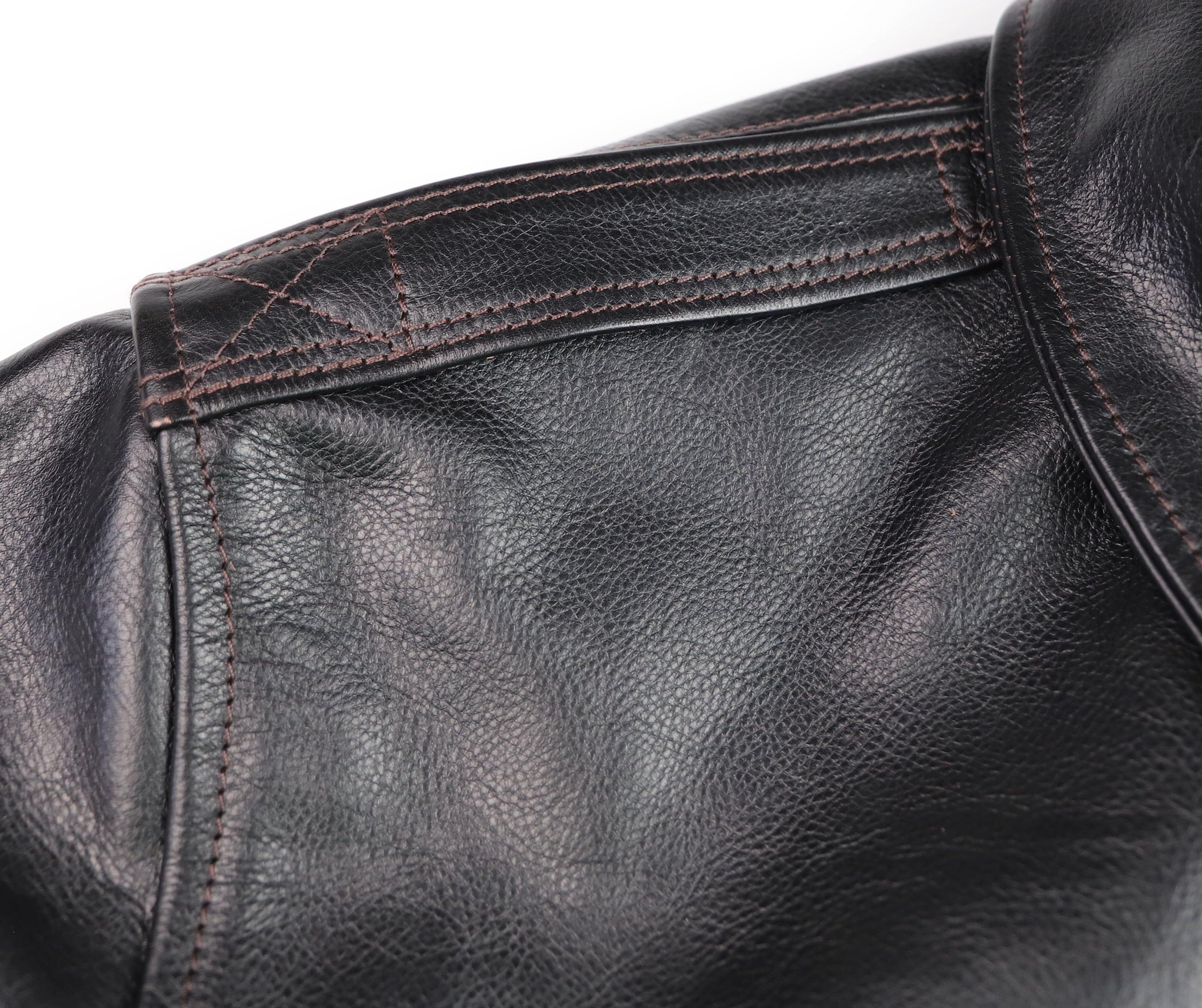 Aero 1950s Flight Jacket, size 46, Blackened Brown Vicenza Horsehide