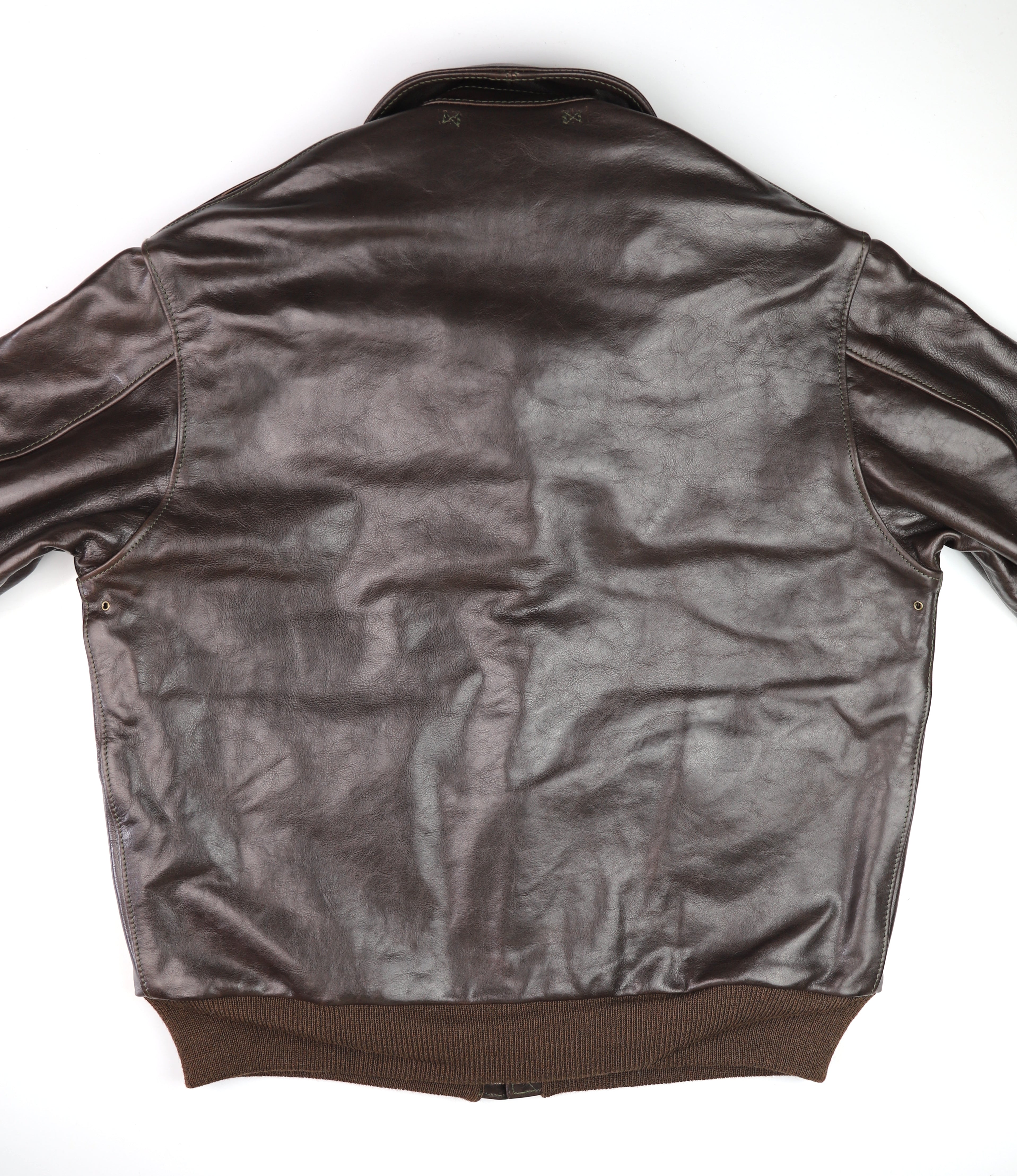 Aero A-2 Military Flight Jacket, size 48, Chestnut Badalassi Cowhide