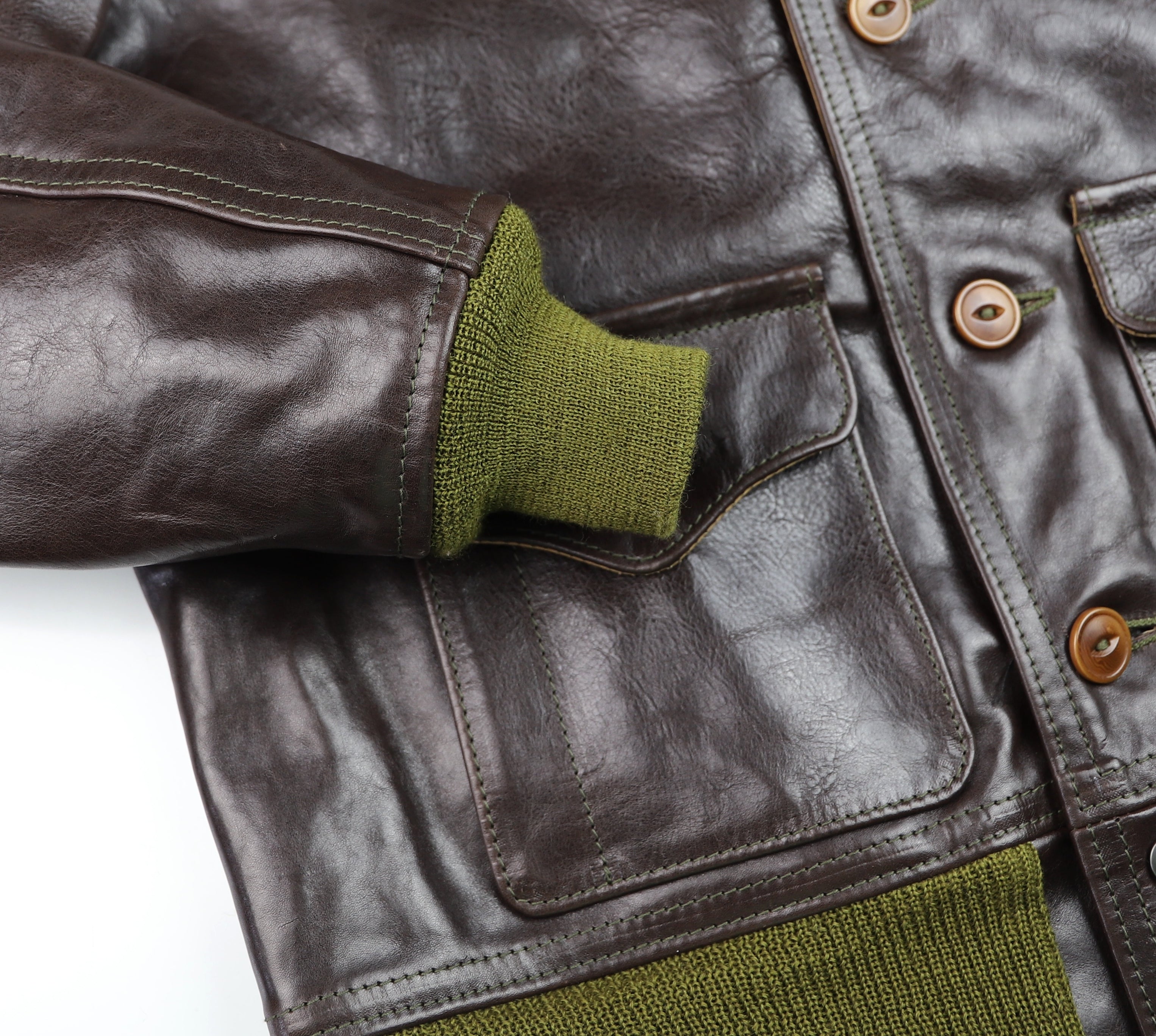 Aero A-1 Military Flight Jacket, size 40, Chestnut Badalassi