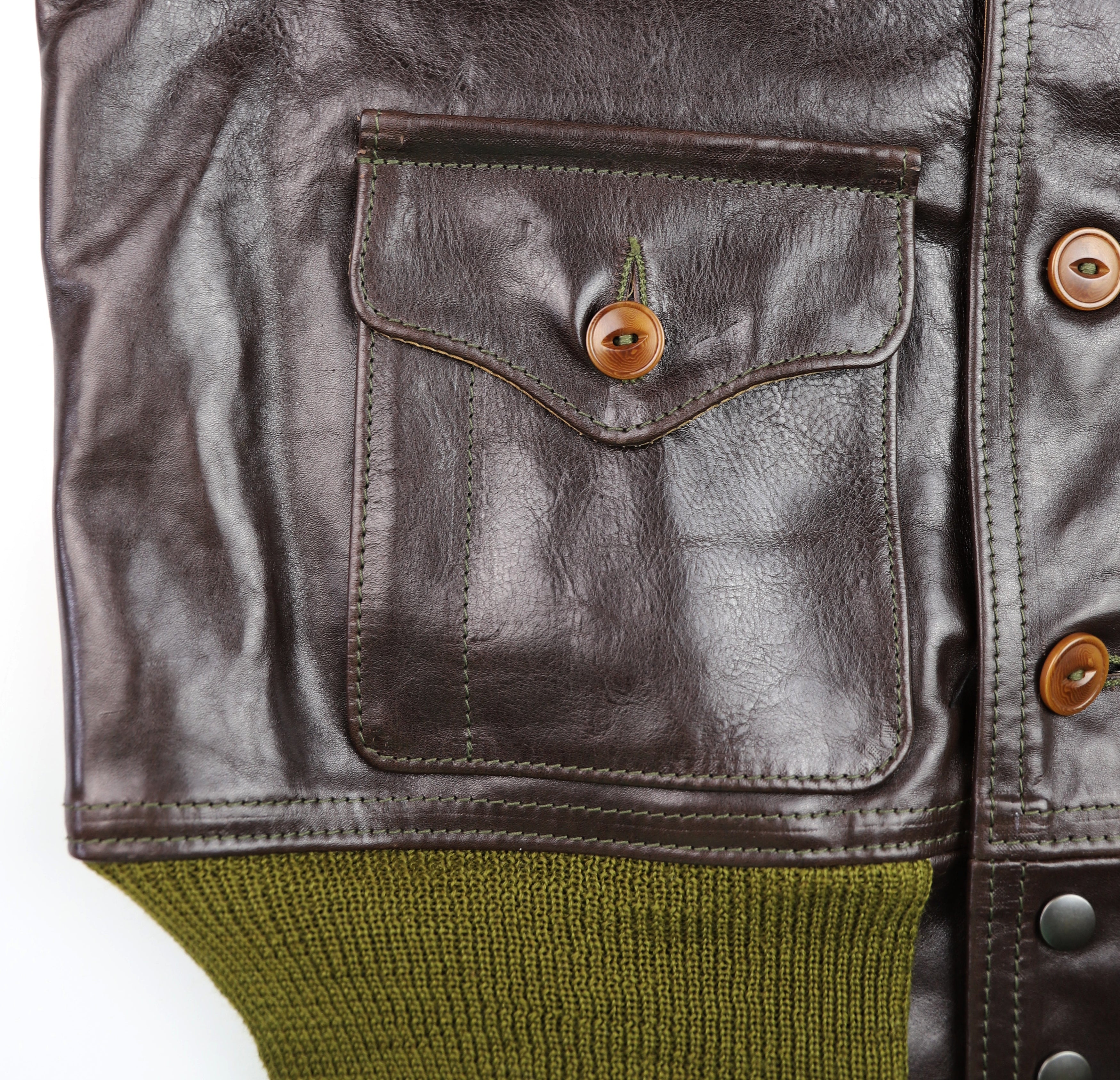 Aero A-1 Military Flight Jacket, size 40, Chestnut Badalassi