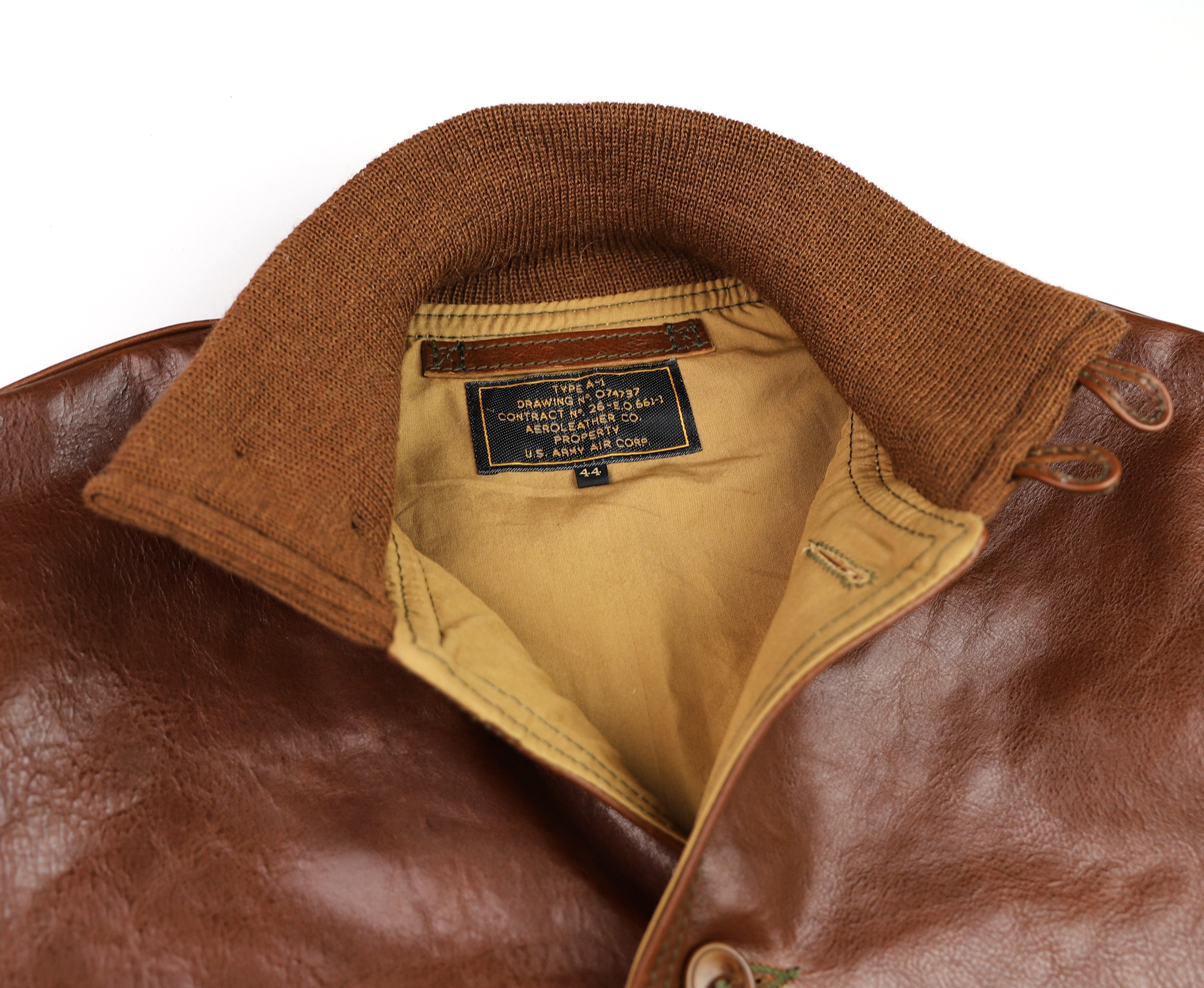 Aero A-1 Military Flight Jacket, size 44, Russet Badalassi