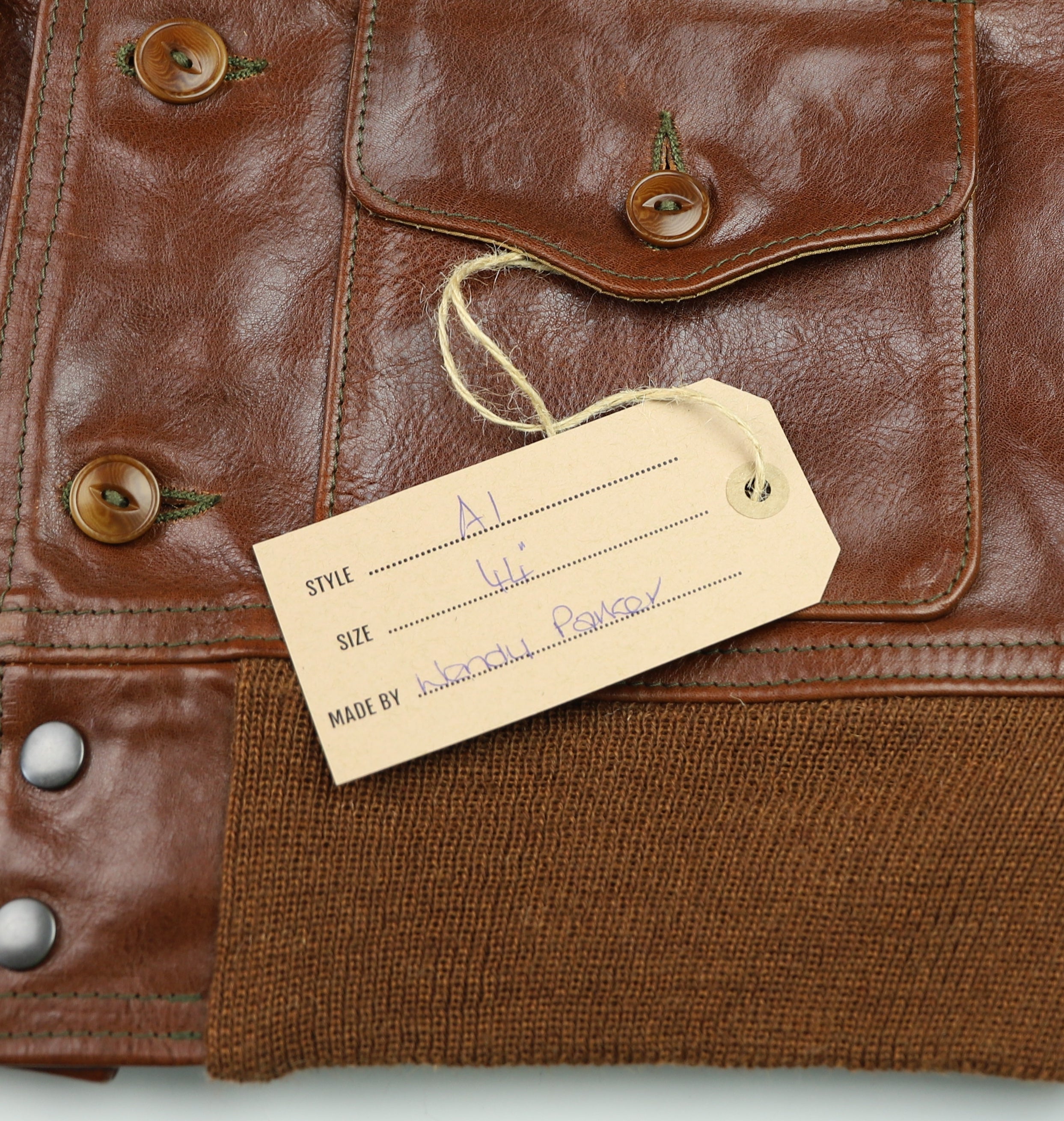 Aero A-1 Military Flight Jacket, size 44, Russet Badalassi