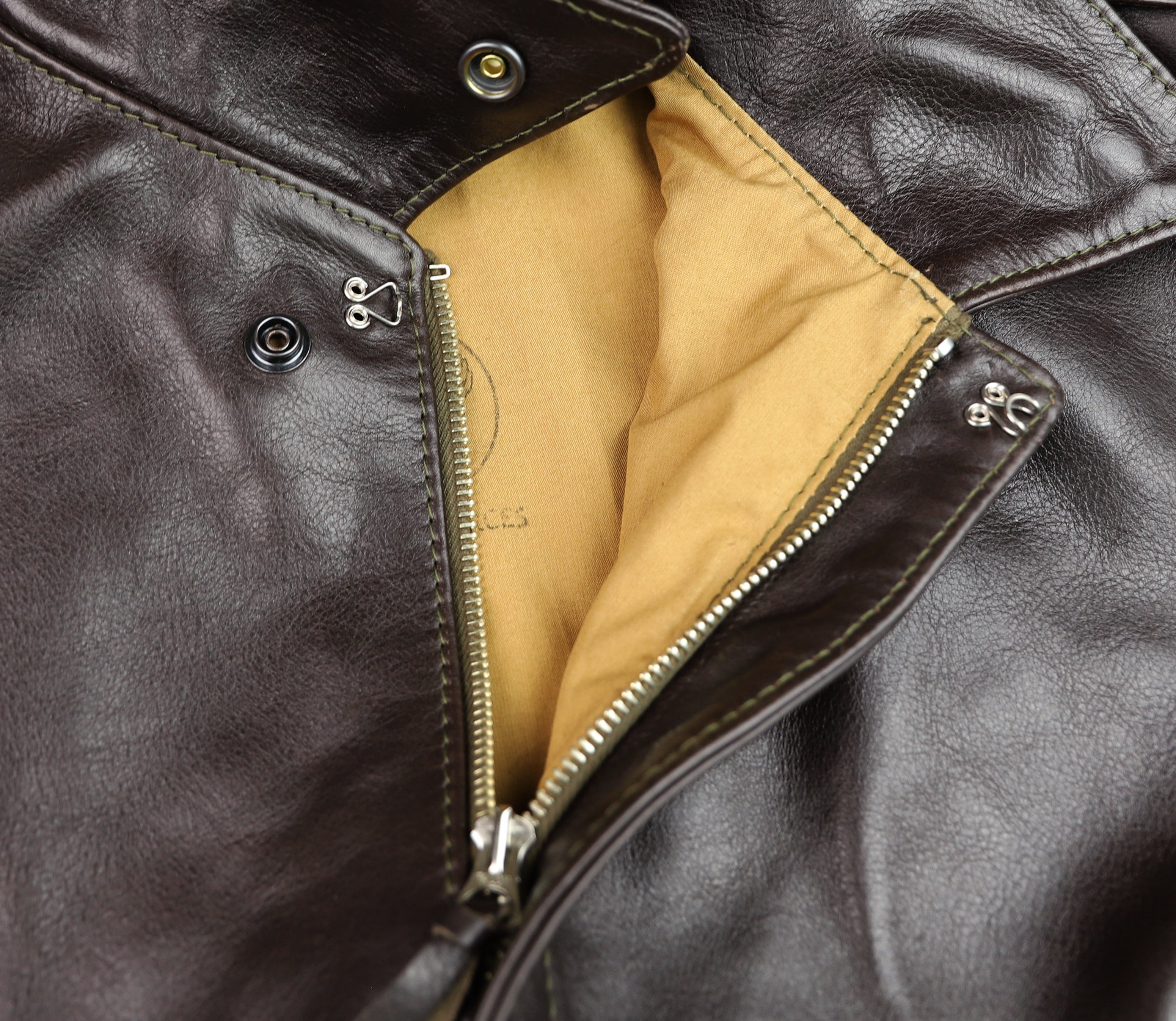 Aero A-2 Military Flight Jacket, size 48, Dark Seal Vicenza Horsehide