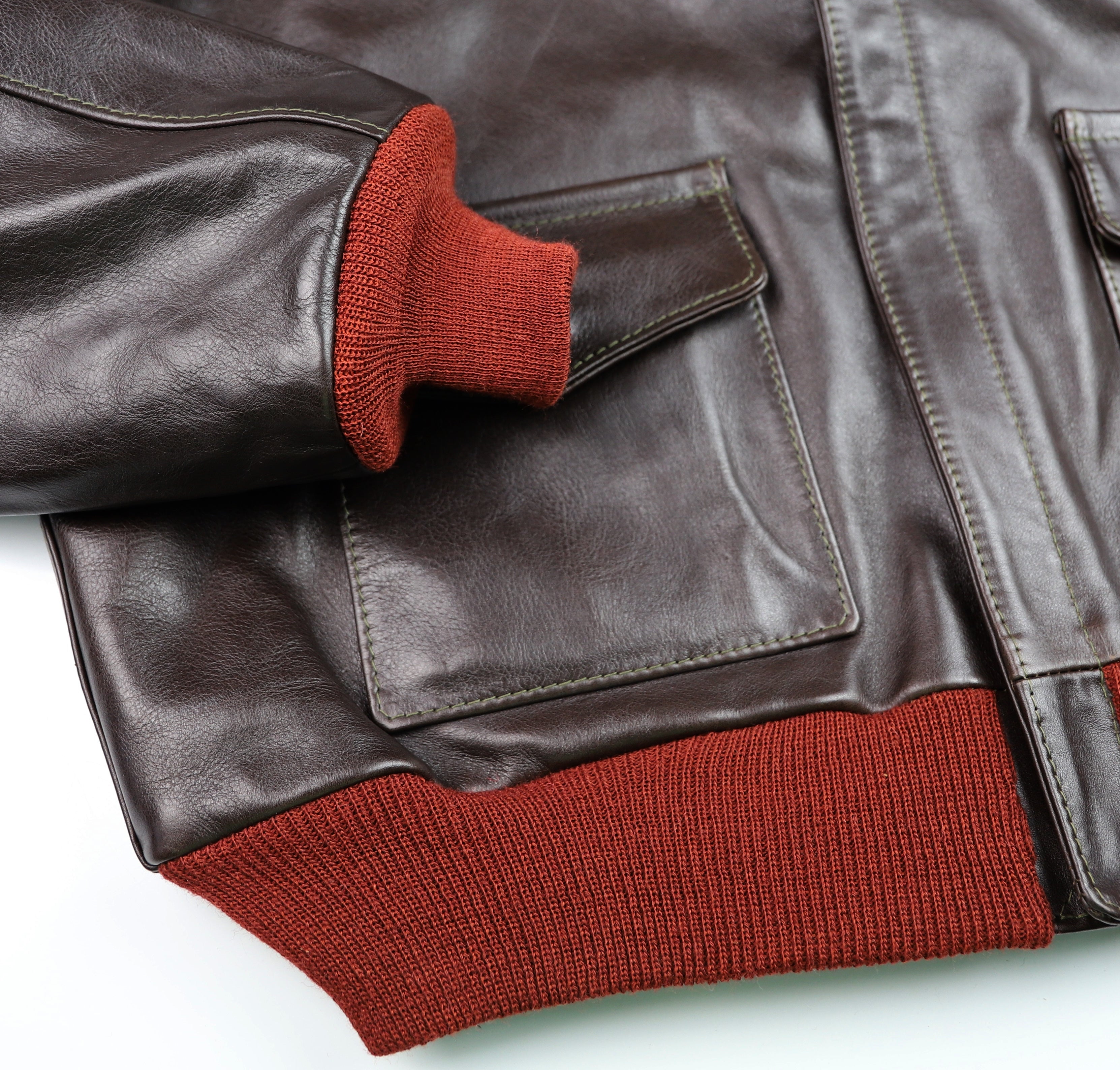 Aero A-2 Military Flight Jacket, size 48, Dark Seal Vicenza Horsehide