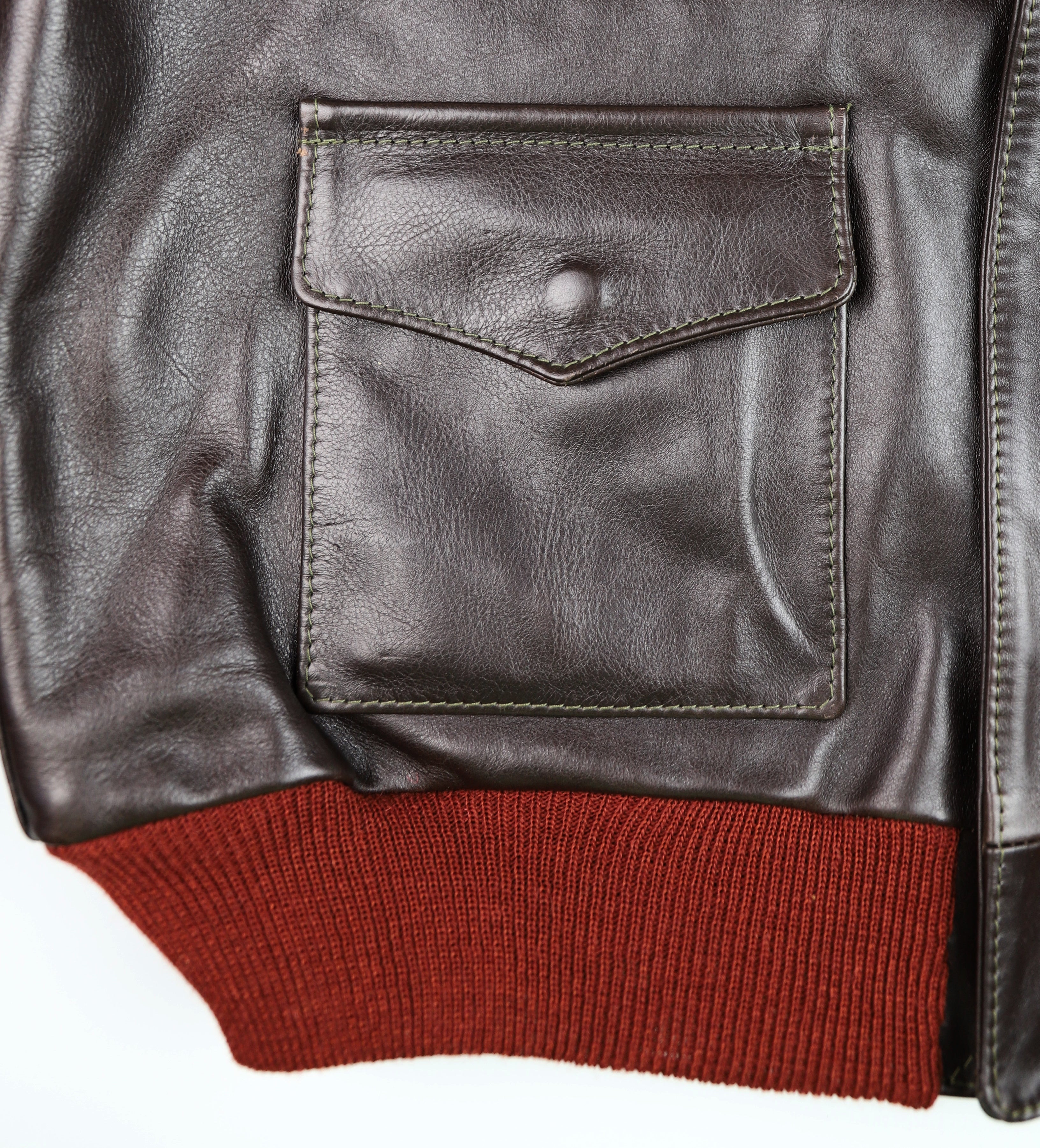 Aero A-2 Military Flight Jacket, size 48, Dark Seal Vicenza Horsehide