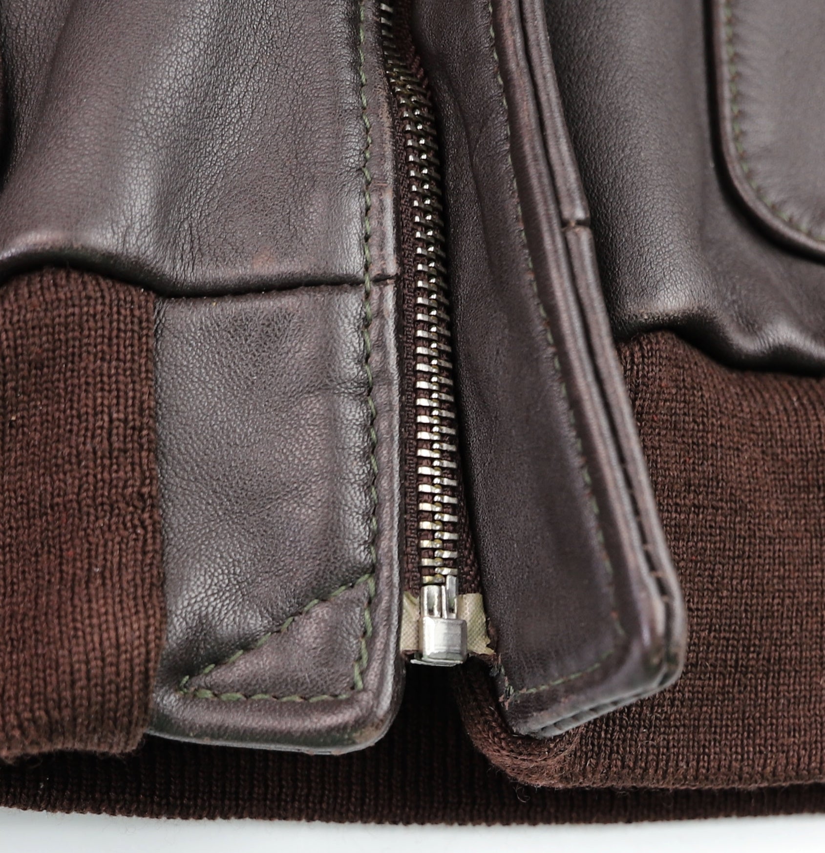 Aero A-2 Military Flight Jacket, size 44, Brown Mid-weight Steerhide, Gently Worn