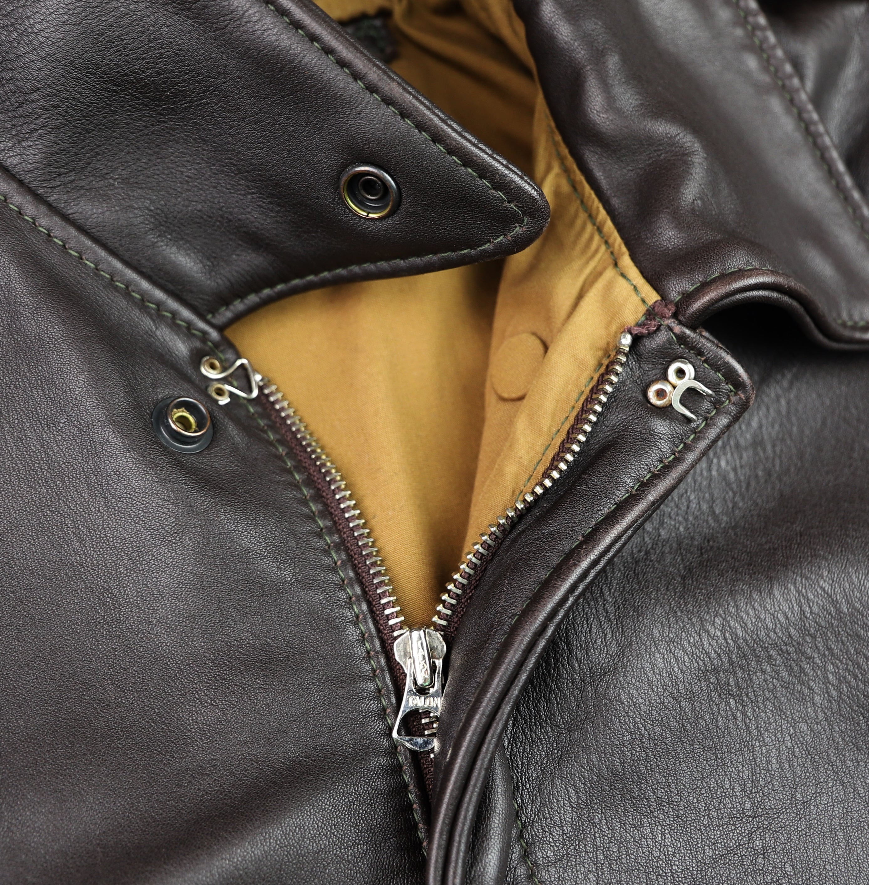 Aero A-2 Military Flight Jacket, size 44, Brown Mid-weight Steerhide, Gently Worn