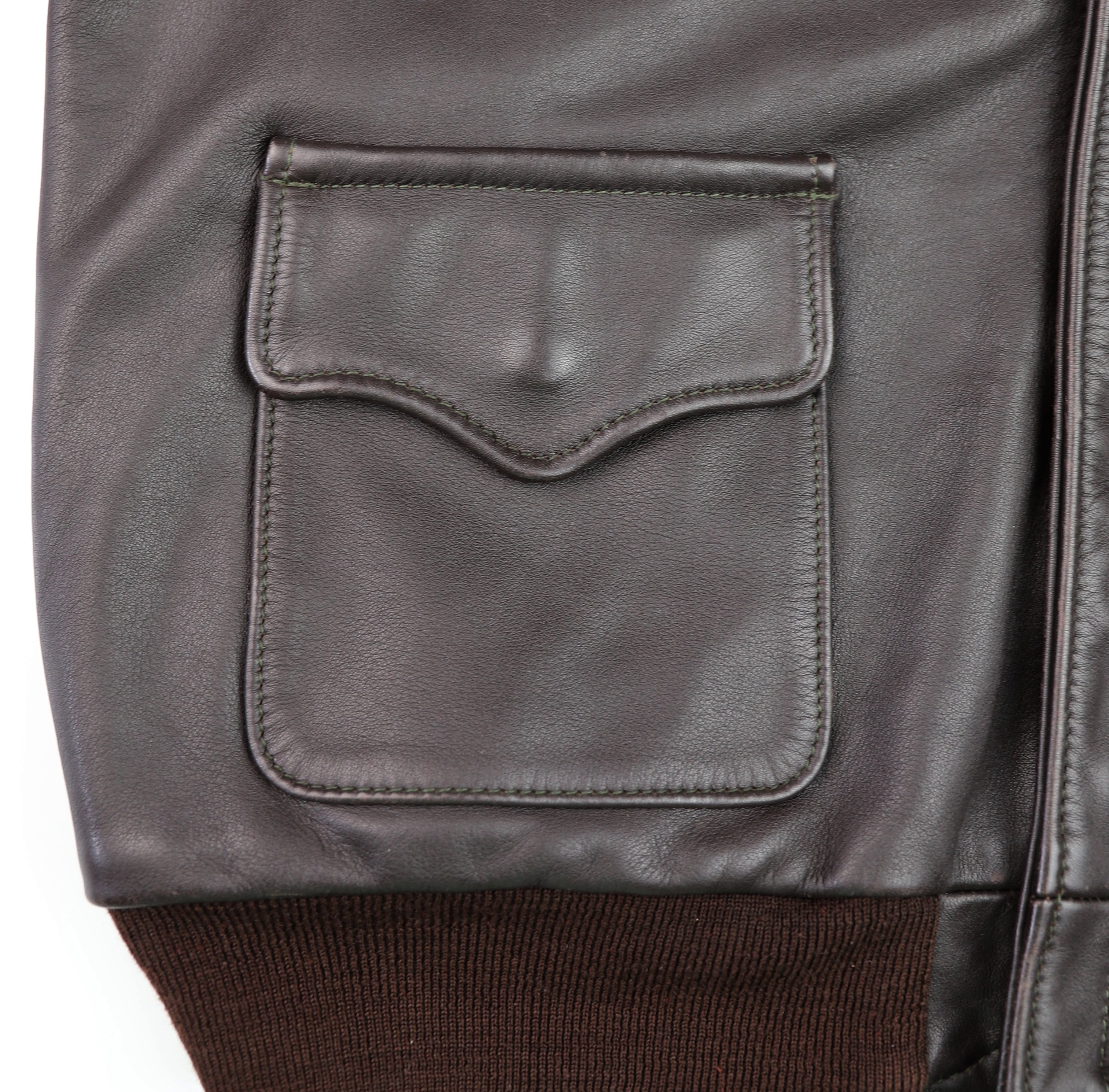 Aero A-2 Military Flight Jacket, size 44, Brown Mid-weight Steerhide, Gently Worn