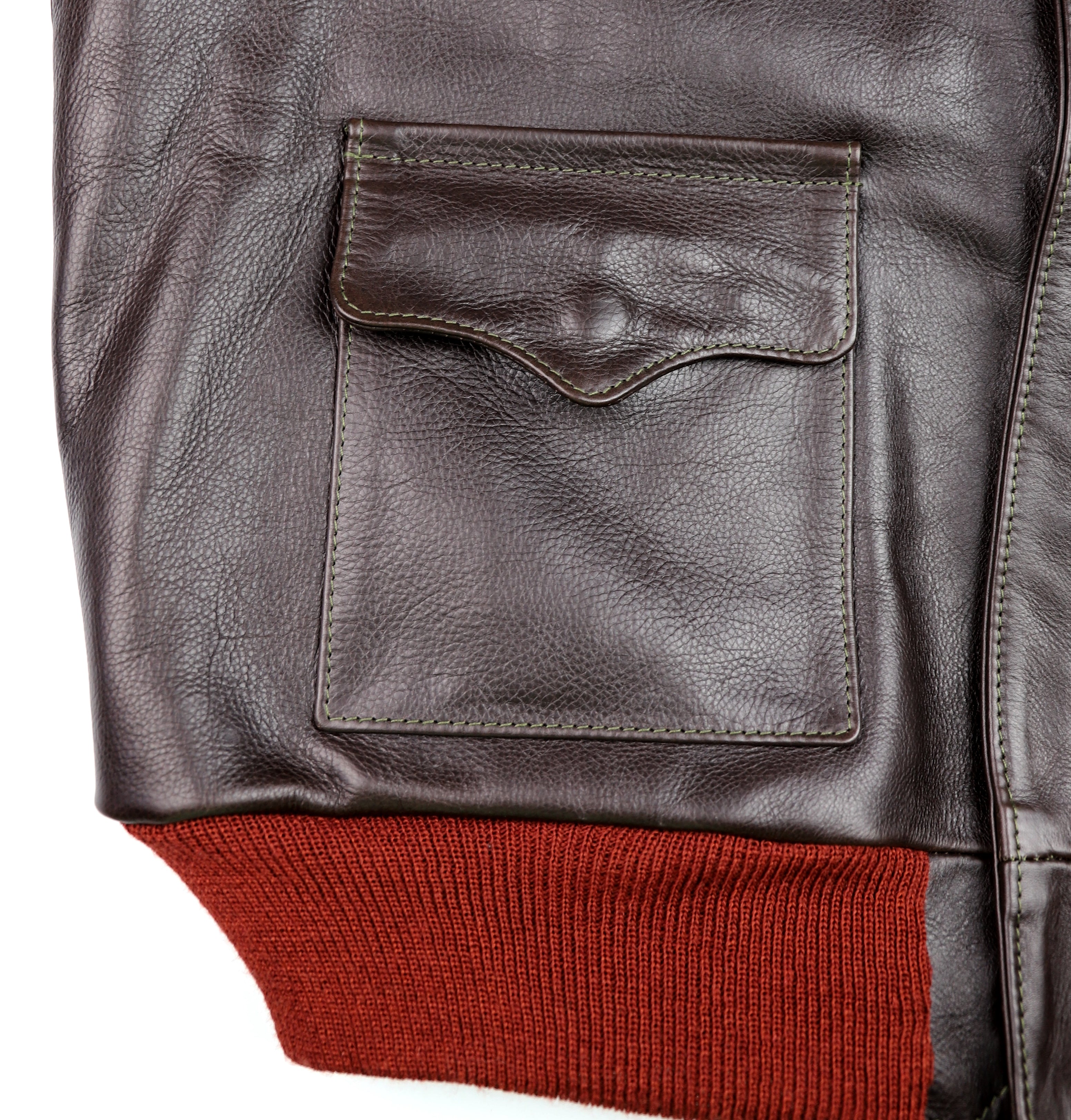Aero A-2 Military Flight Jacket, size 46, Dark Seal Vicenza Horsehide