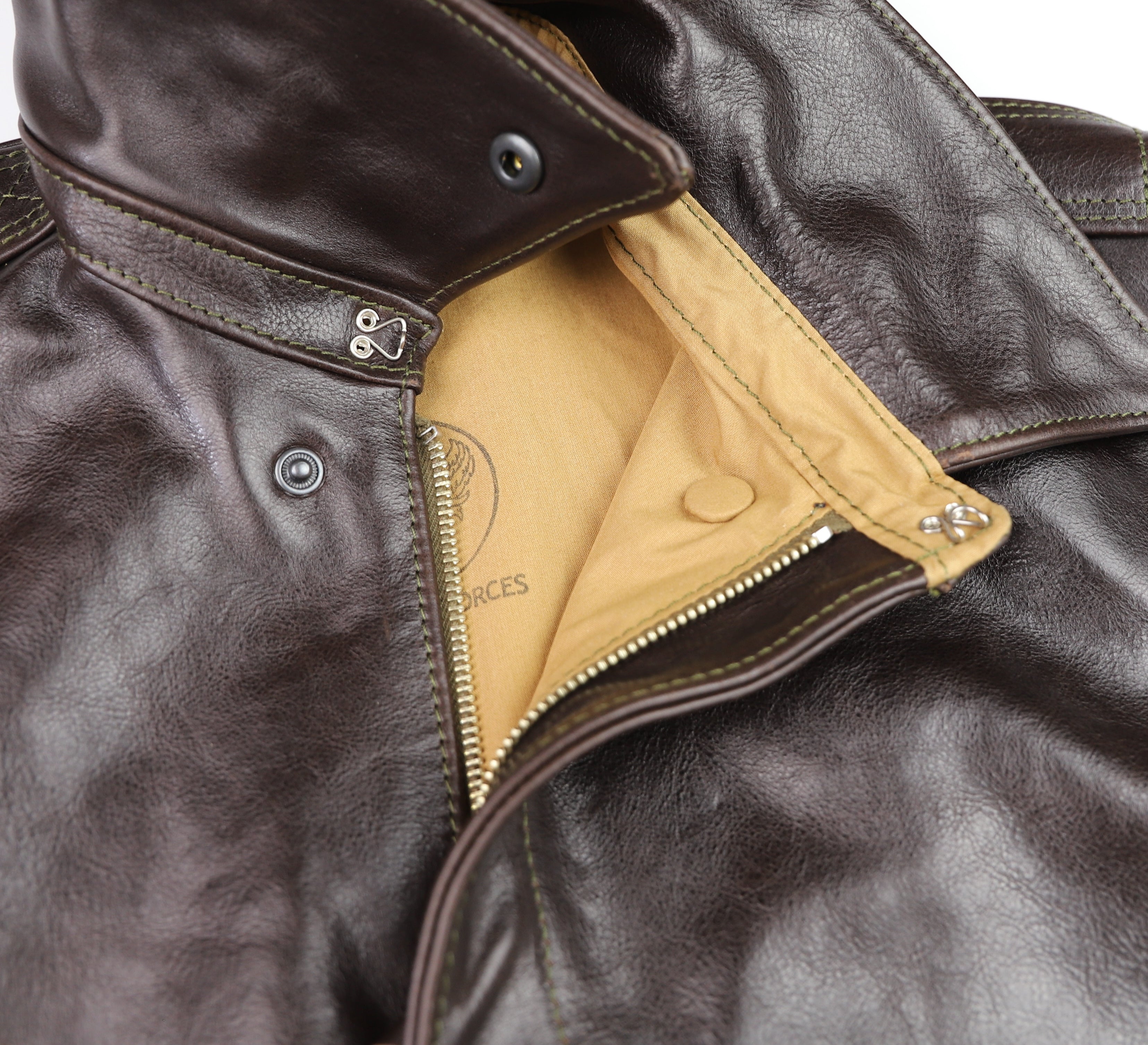 Aero A-2 Military Flight Jacket, size 44, Chestnut Badalassi Cowhide