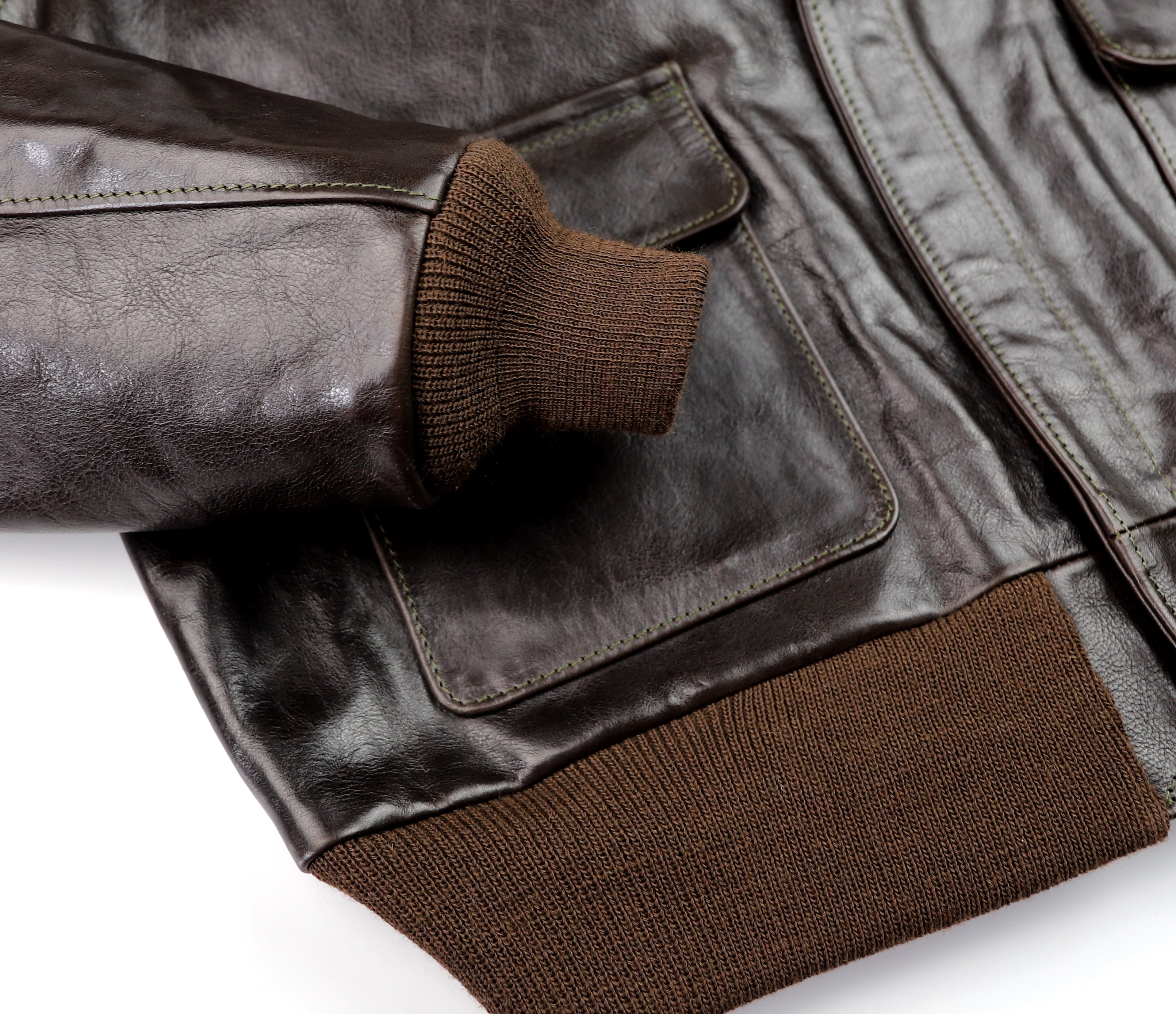 Aero A-2 Military Flight Jacket, size 44, Chestnut Badalassi Cowhide