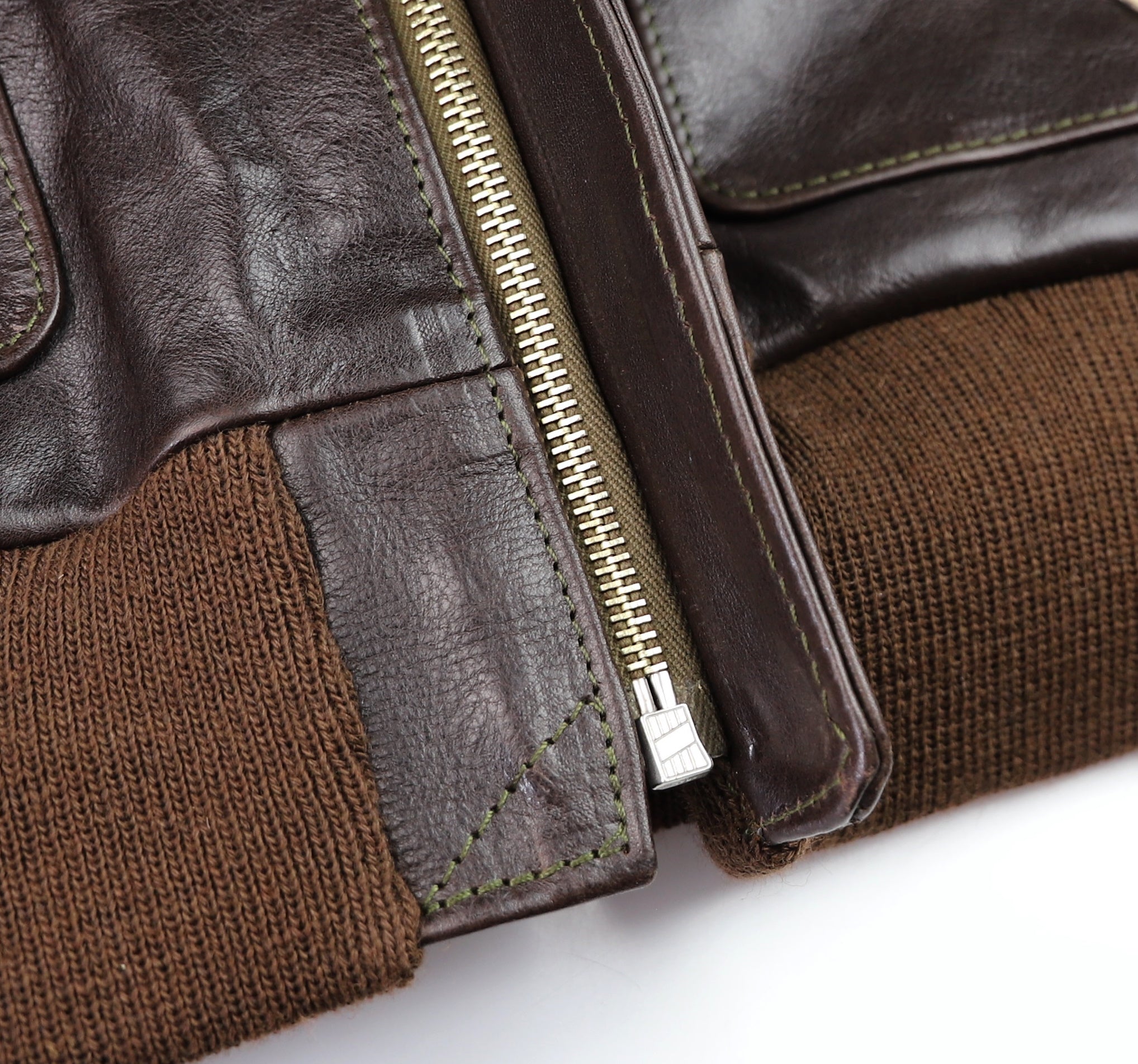 Aero A-2 Military Flight Jacket, size 44, Chestnut Badalassi Cowhide
