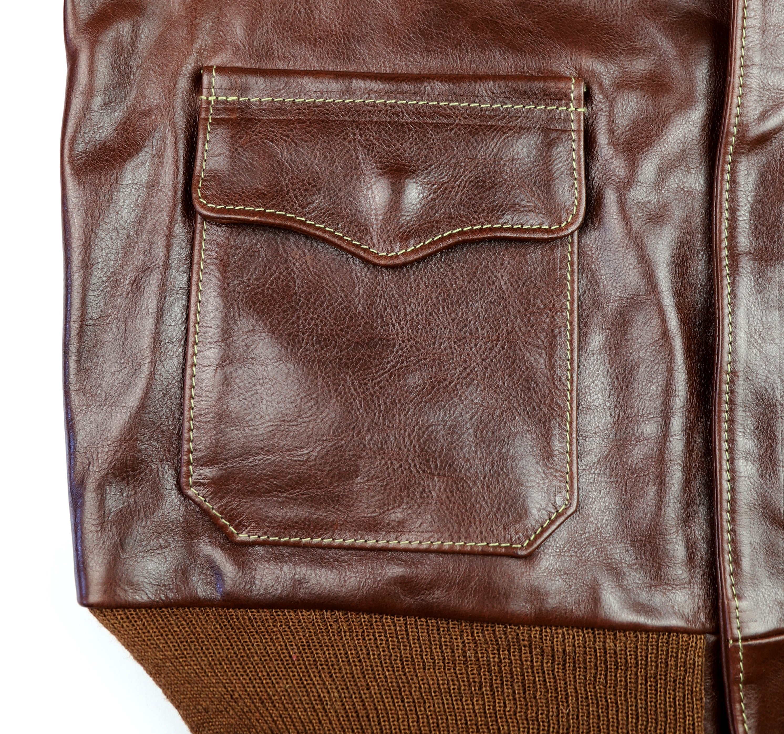 Aero A-2 Military Flight Jacket, size 44, Tobacco Badalassi Cowhide