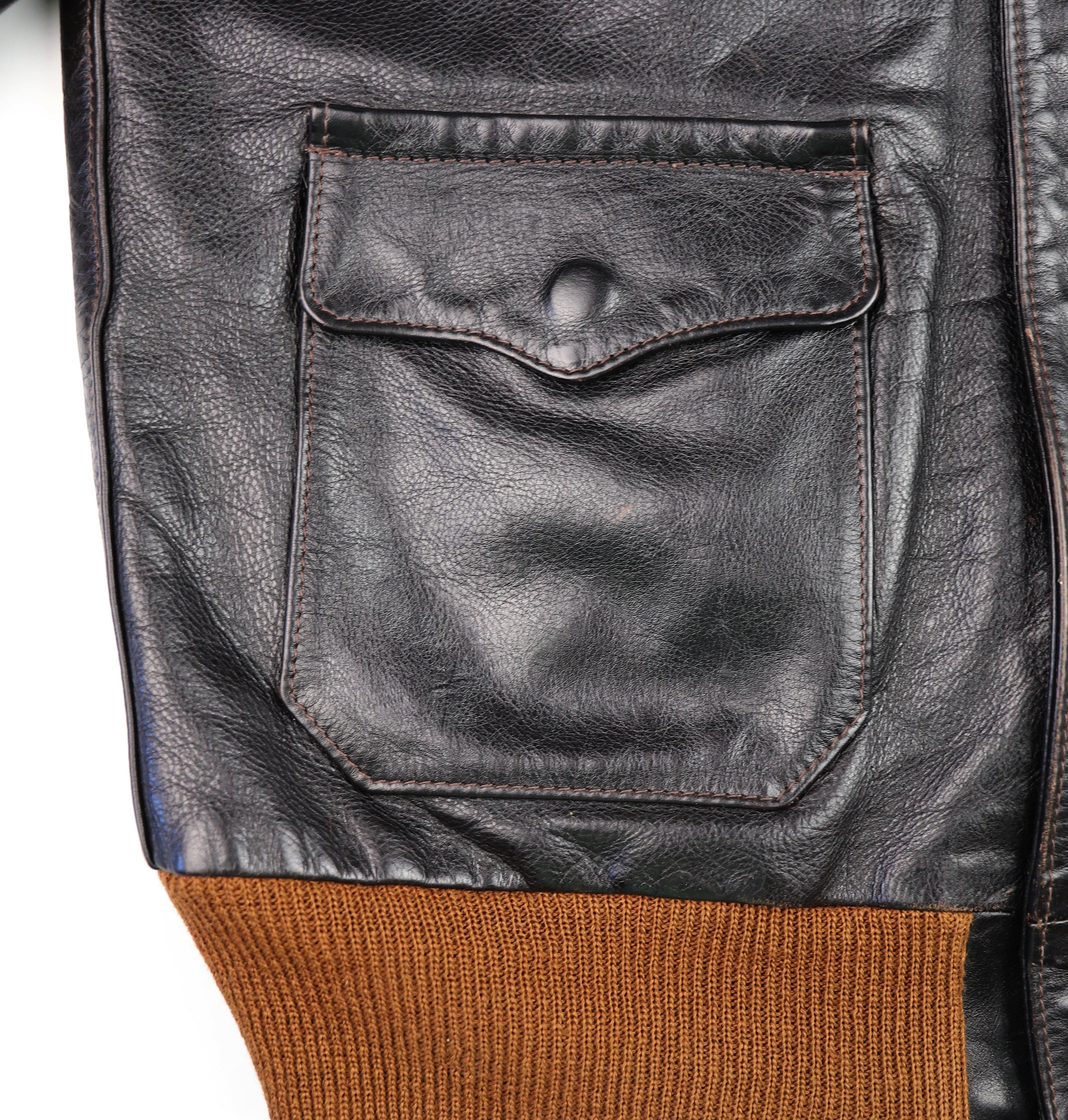 Aero A-2 Military Flight Jacket, size 40, Blackened Brown, Gently Worn