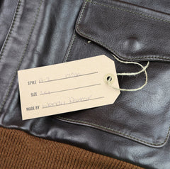 Aero A-2 Military Flight Jacket, size 44, Dark Seal Vicenza Horsehide