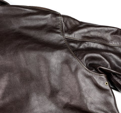 Aero A-2 Military Flight Jacket, size 44, Dark Seal Vicenza Horsehide