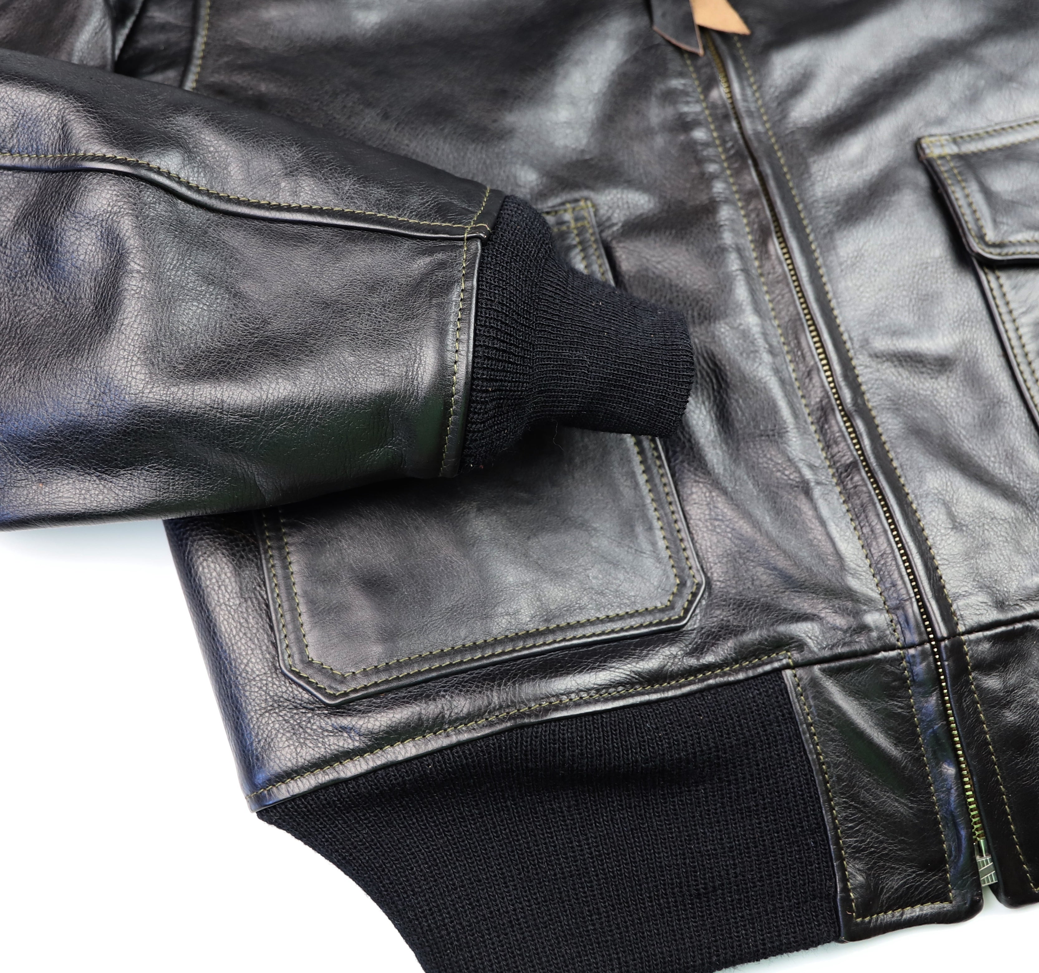 Aero AN-J-3 Military Flight Jacket, size 42, Blackened Brown Vicenza Horsehide