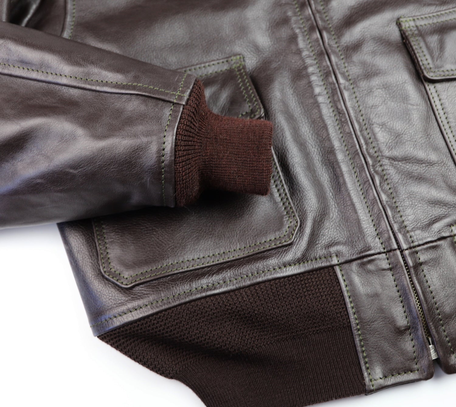 Aero AN-J-3 Military Flight Jacket, size 44, Dark Seal Vicenza Horsehide, Almost New