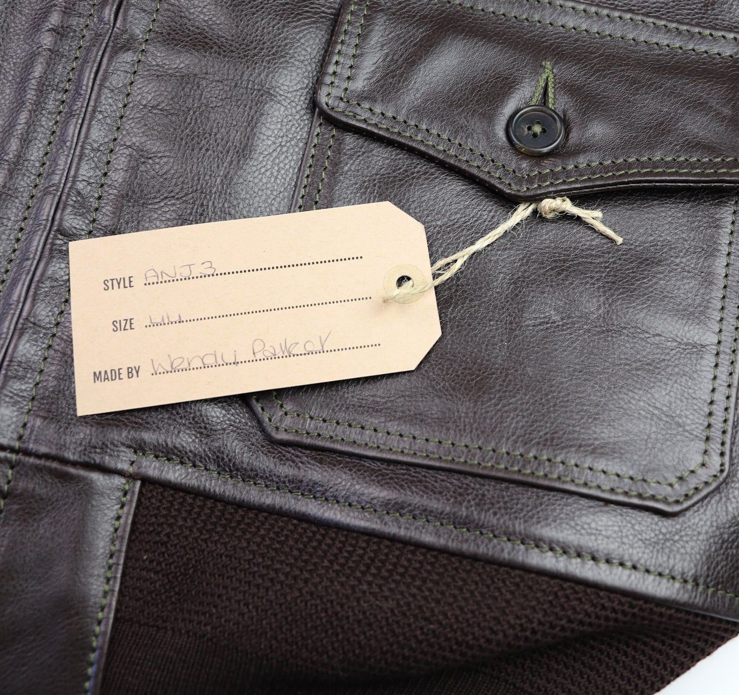 Aero AN-J-3 Military Flight Jacket, size 44, Dark Seal Vicenza Horsehide, Almost New