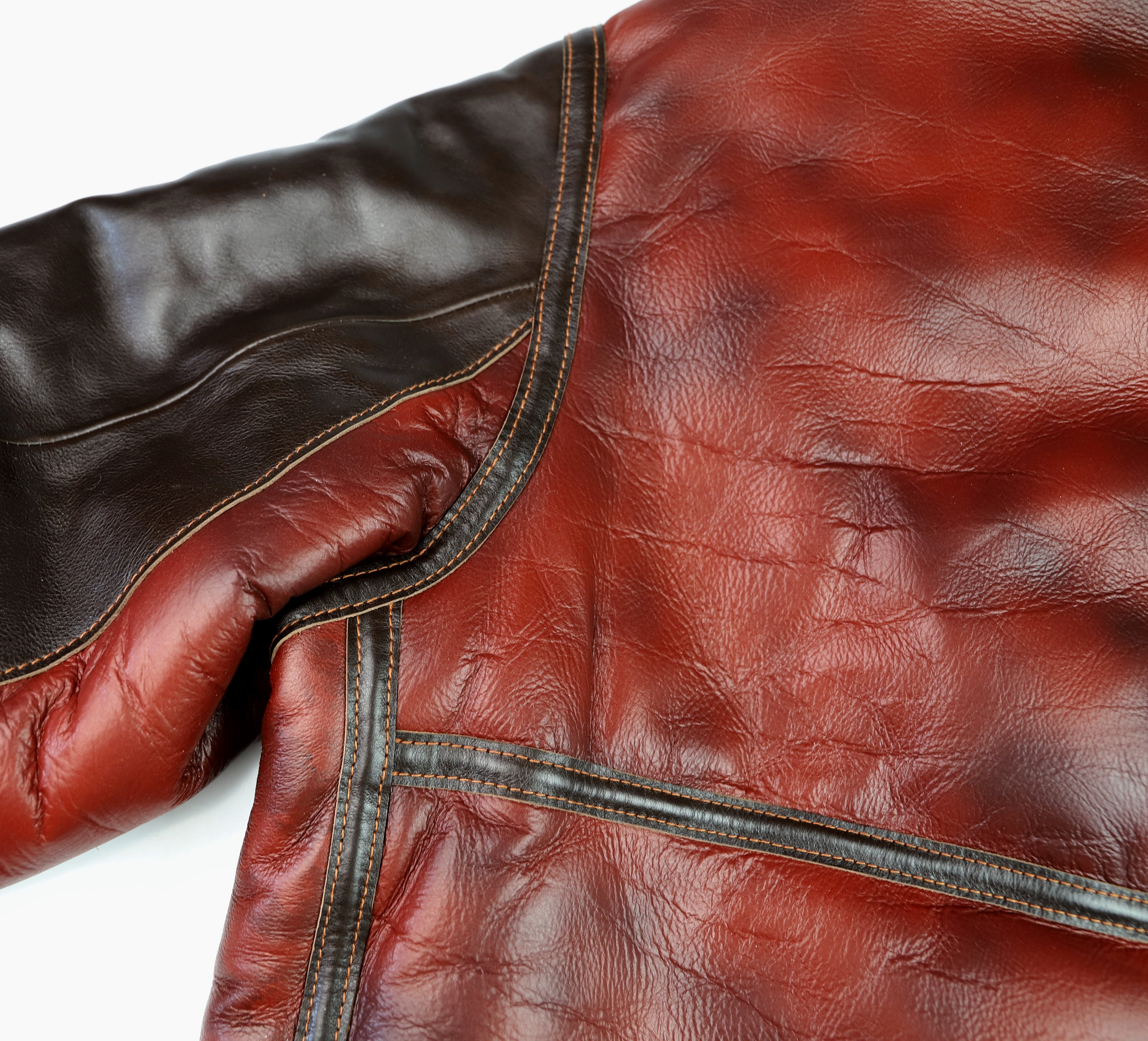 Aero B-3 Military Flight Jacket, size 44, Redskin with Dark Seal Vicenza Trim