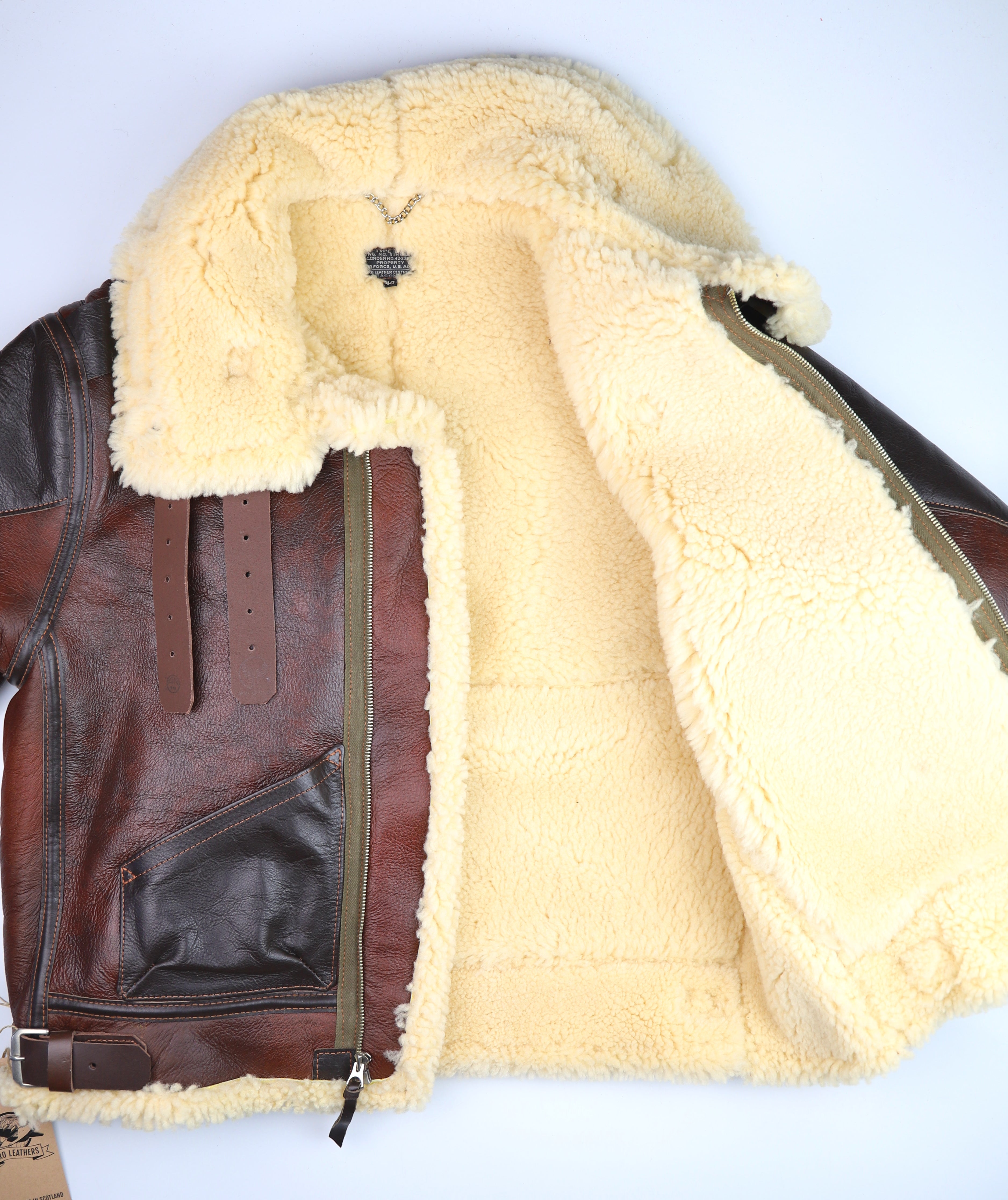 Aero B-3 Military Flight Jacket, size 40, Redskin with Dark Seal Vicenza Trim