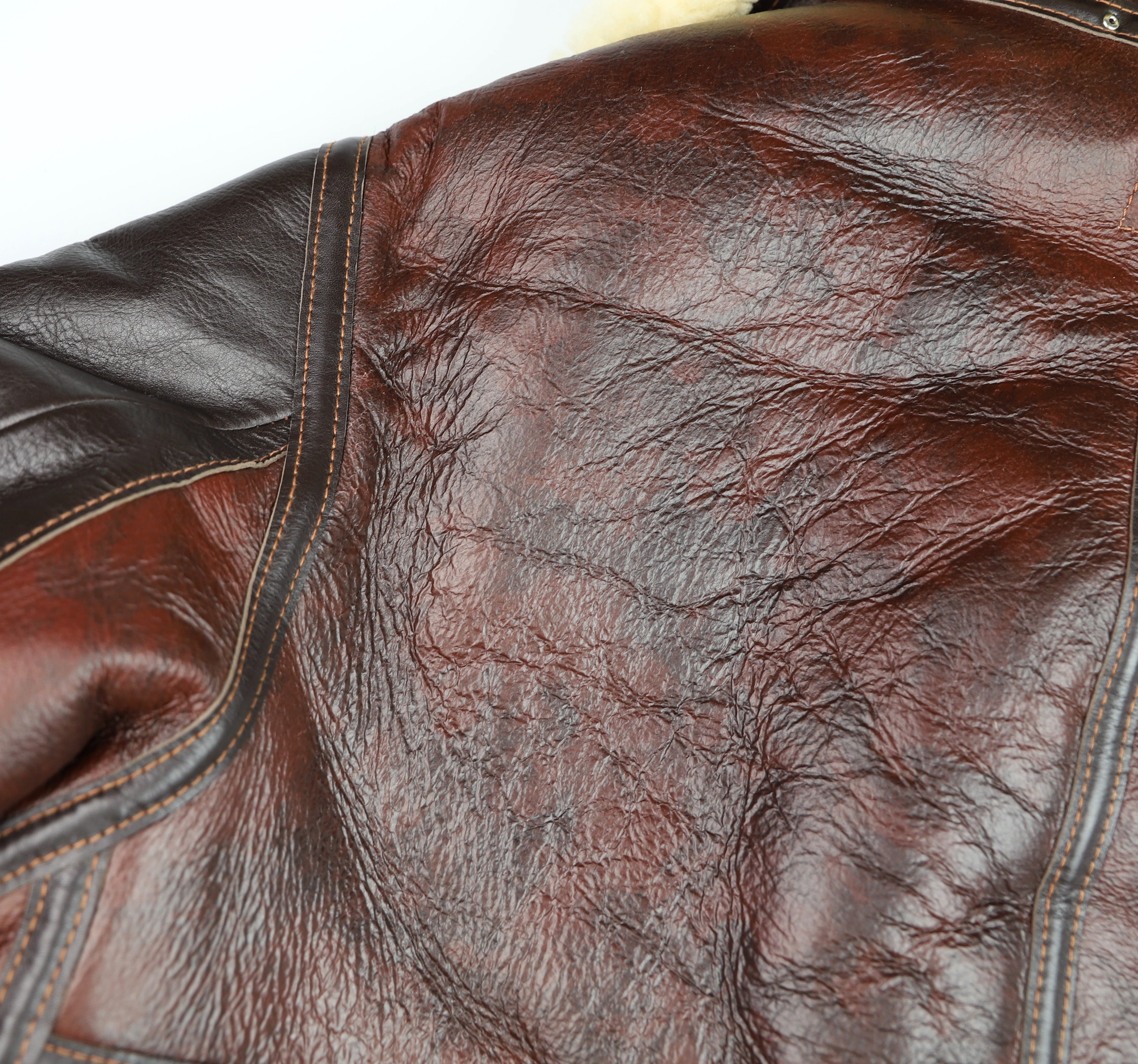 Aero B-3 Military Flight Jacket, size 40, Redskin with Dark Seal Vicenza Trim