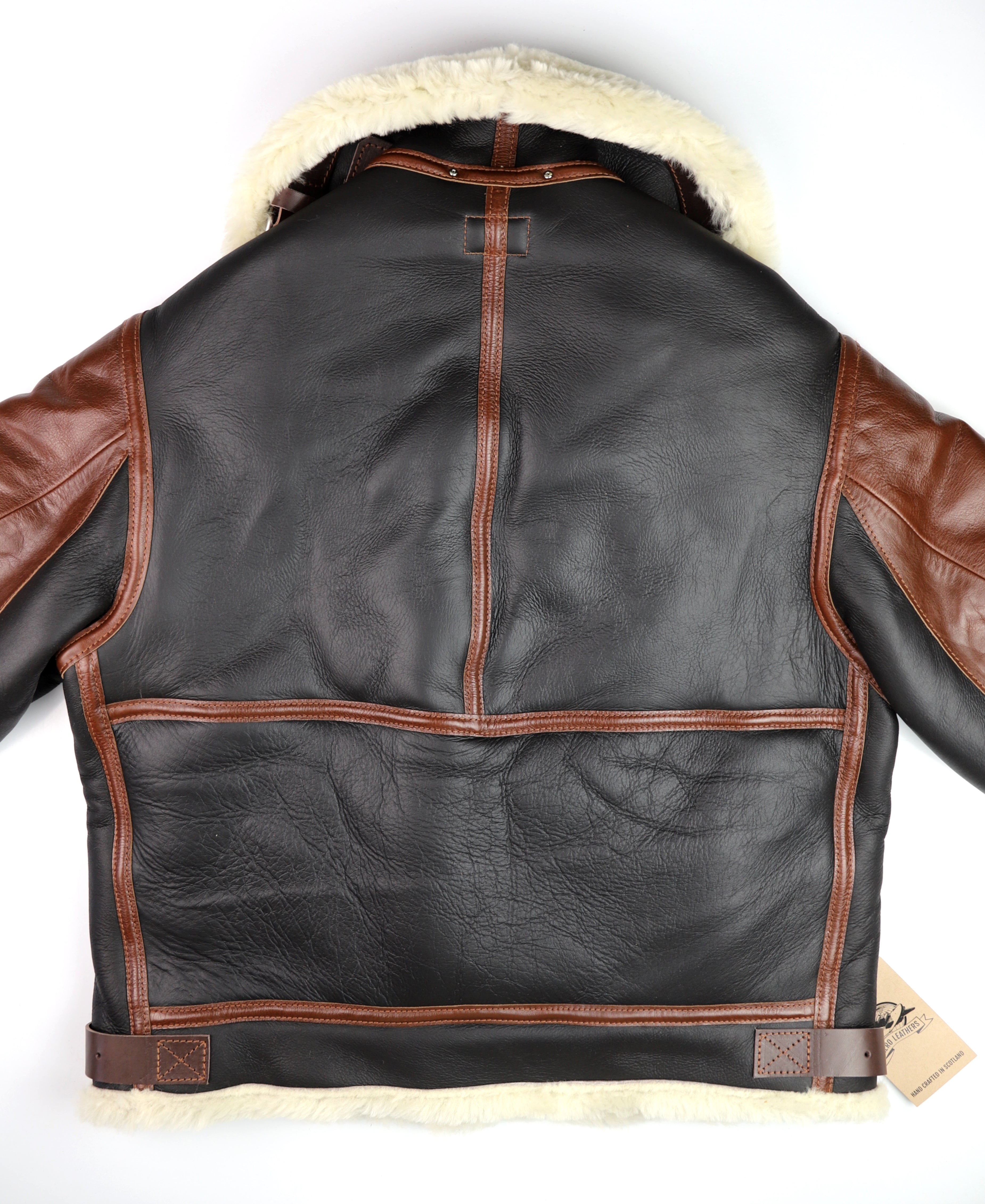 Aero B-3 Military Flight Jacket, size 42, Seal Brown with Russet Vicenza Trim