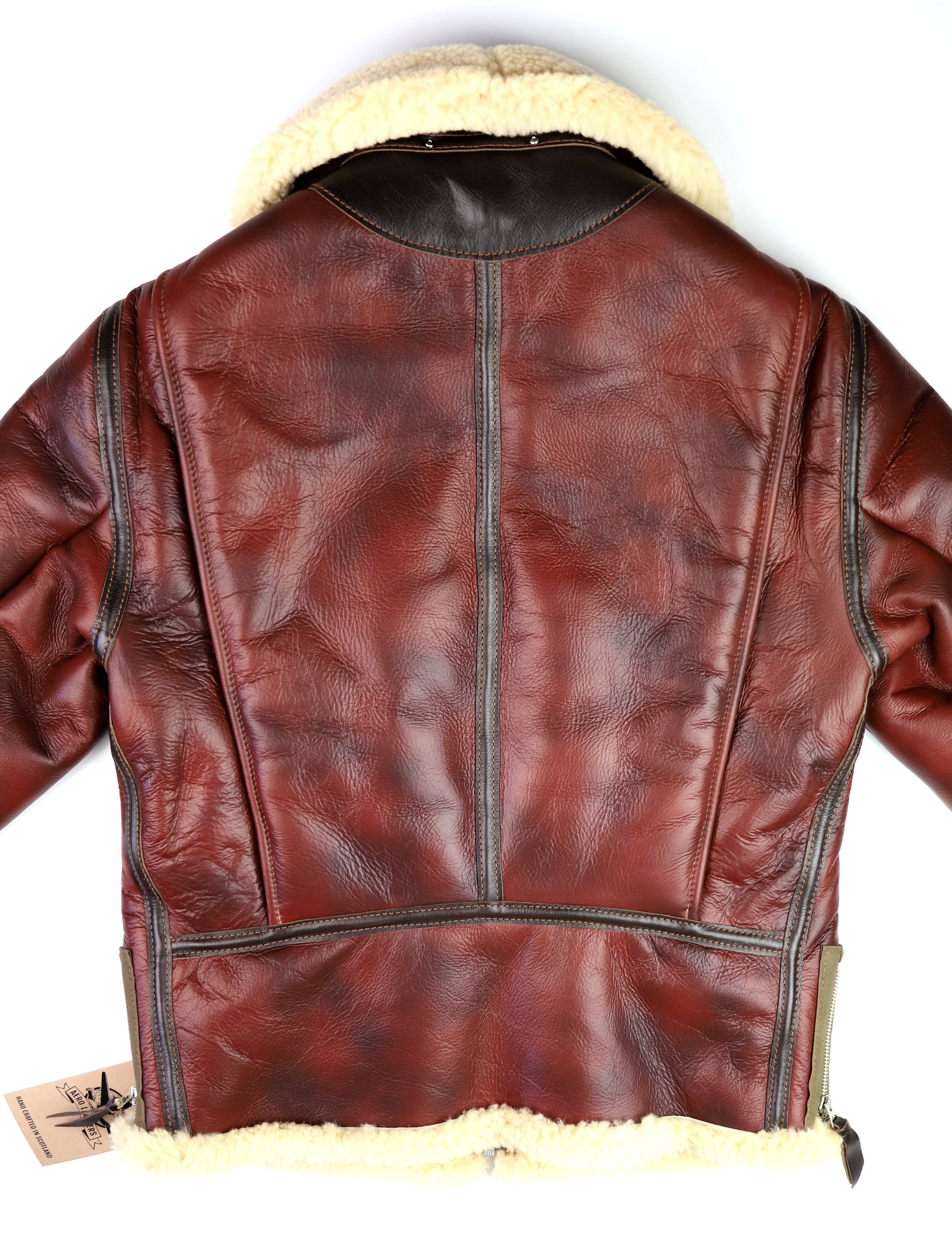 Aero B-6 Military Flight Jacket, size 38, Redskin with Dark Seal Vicenza Horsehide Trim