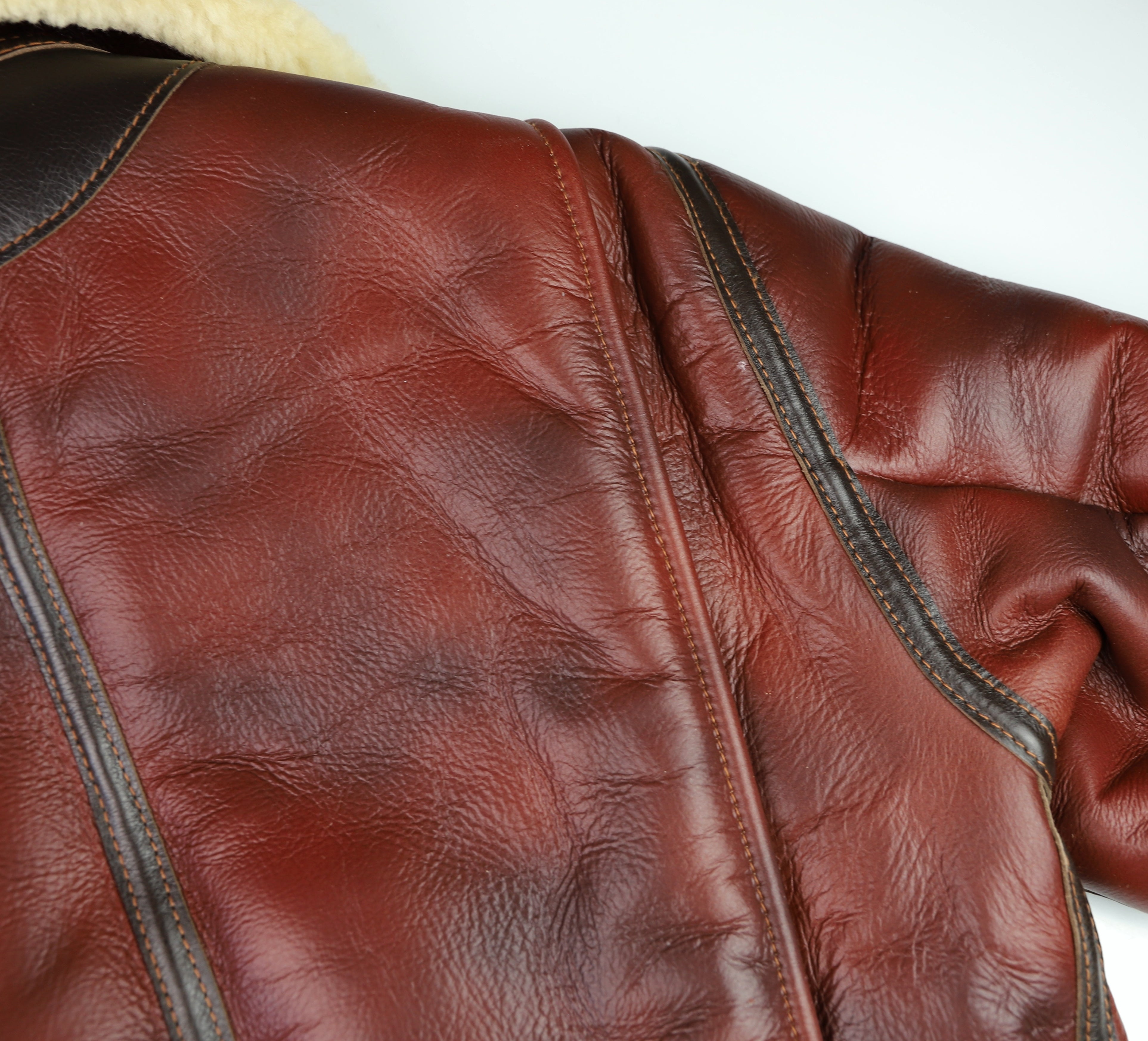 Aero B-6 Military Flight Jacket, size 38, Redskin with Dark Seal Vicenza Horsehide Trim