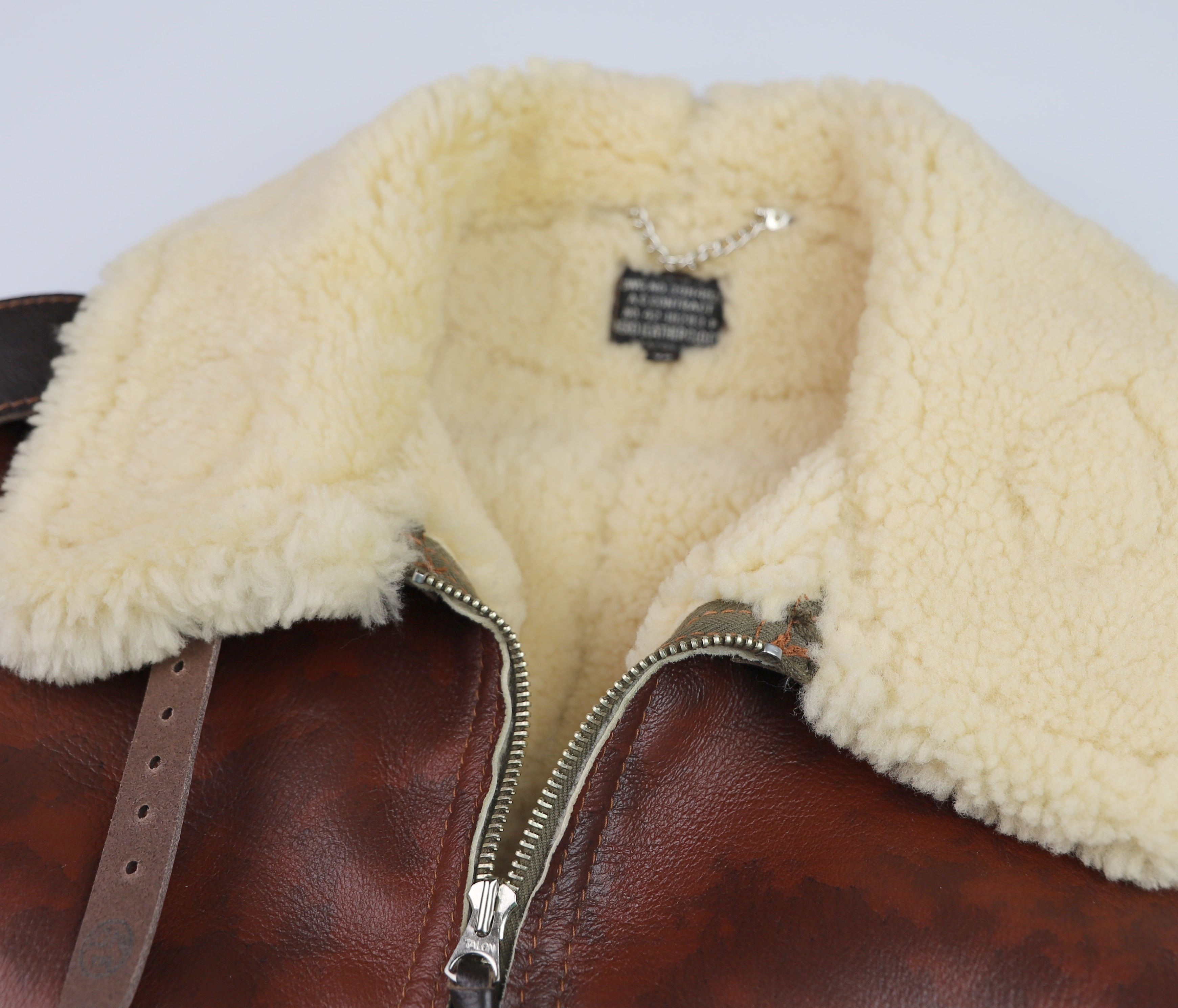 Aero Two-Tone B-6 Military Flight Jacket, size 46, Redskin with Dark Seal Vicenza Horsehide Trim