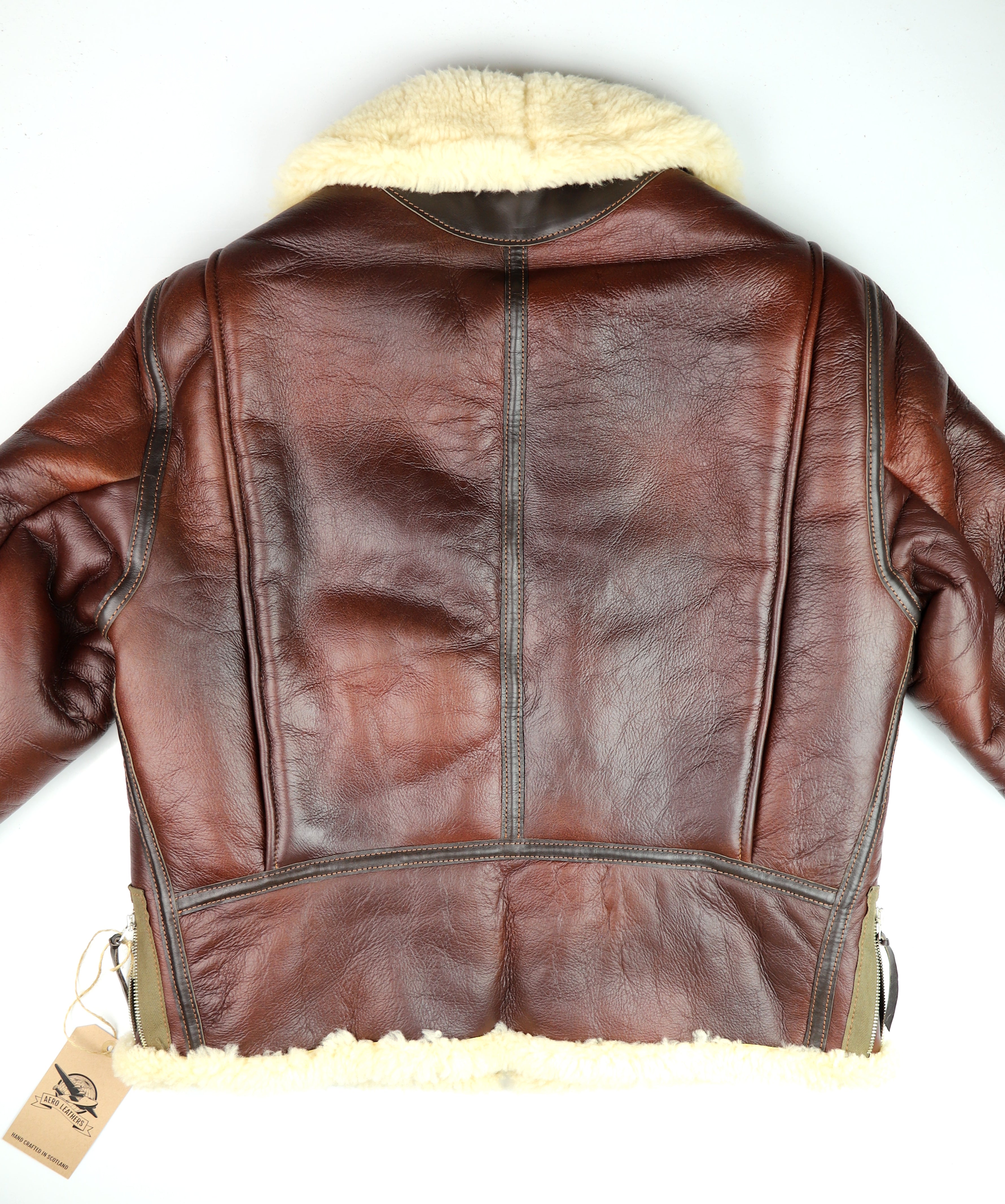 Aero B-6 Military Flight Jacket, size 44, Russet with Dark Seal Vicenza Trim