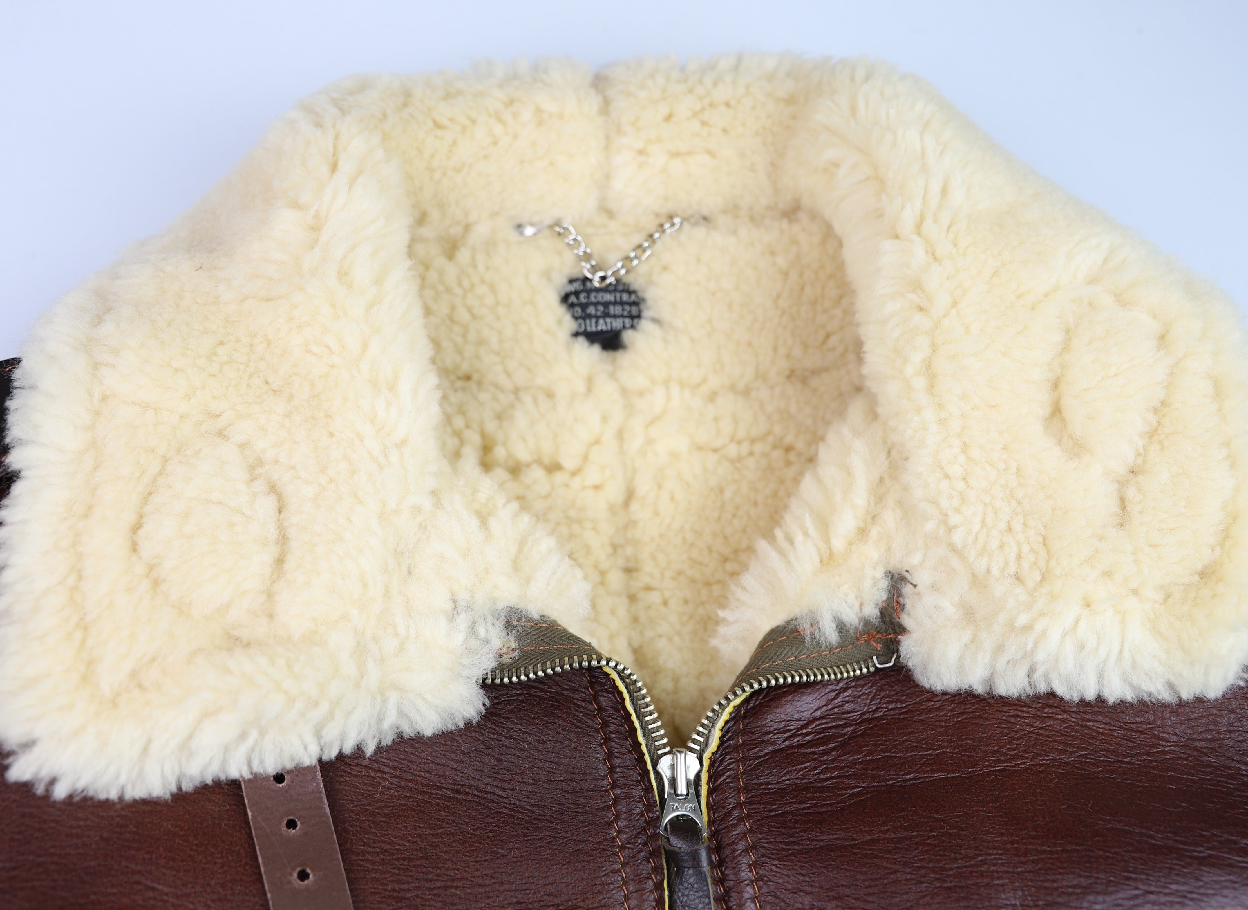 Aero B-6 Military Flight Jacket, size 44, Russet with Dark Seal Vicenza Trim