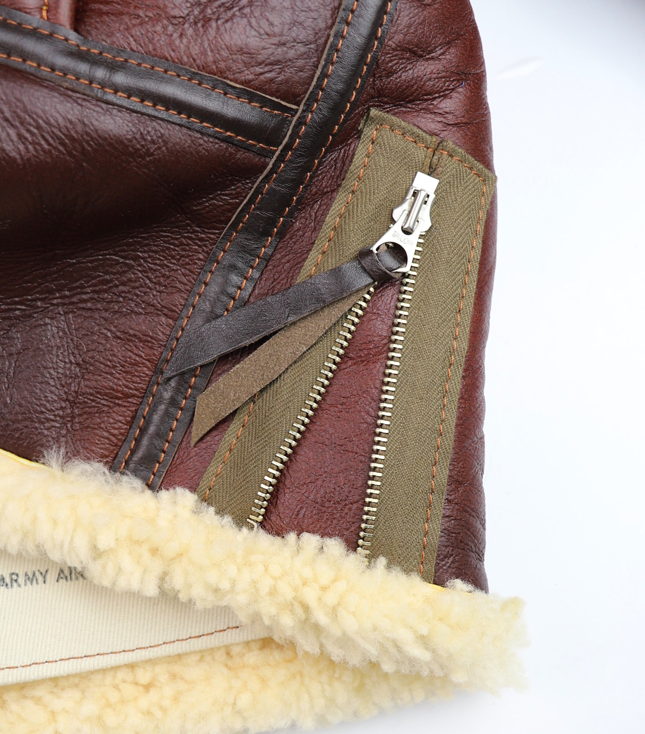 Aero B-6 Military Flight Jacket, size 44, Russet with Dark Seal Vicenza Trim